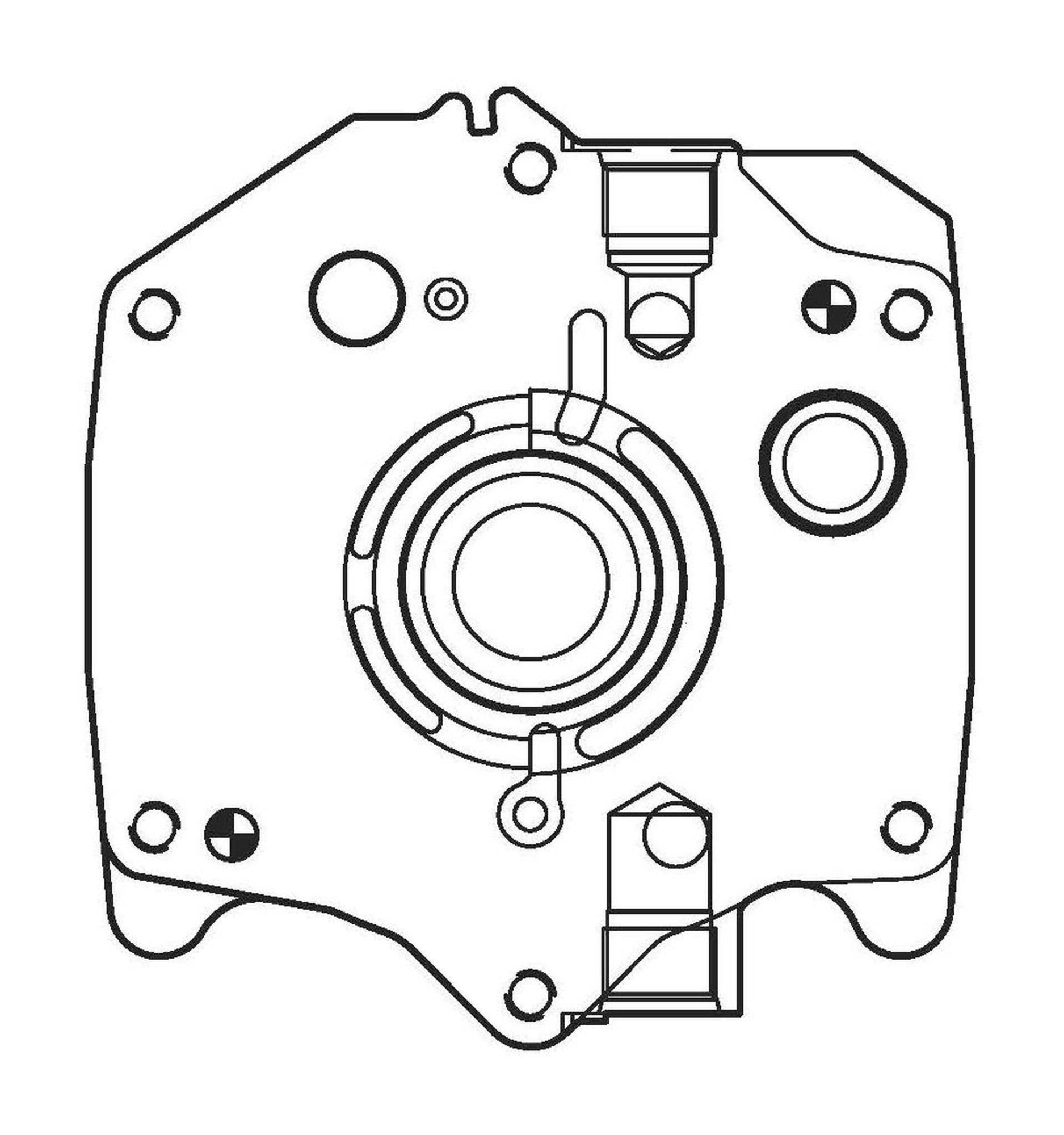 Vickers by Danfoss Piston Pump Accessory Cover 933017 (CENTER)