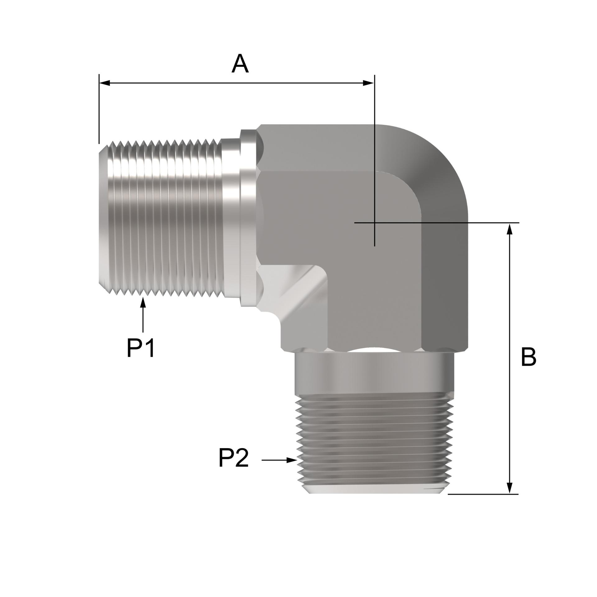 Danfoss 2085 Series Elbow Adapters NPTF External Pipe/NPTF External Pipe 2085 [CENTER]