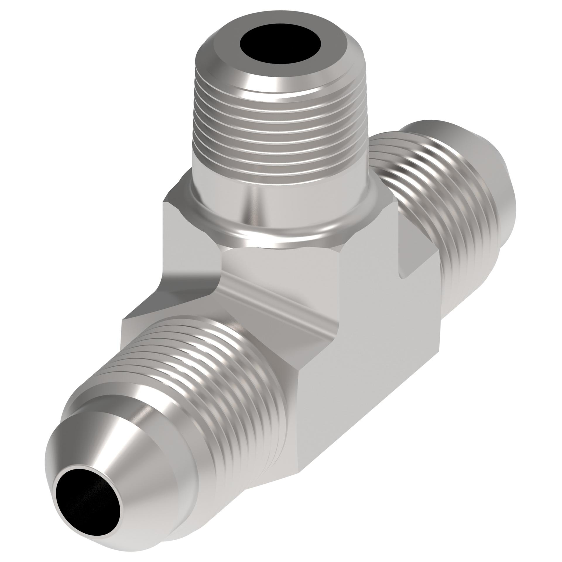 Danfoss 2030 Series Tee/Y Adapters NPTF External Pipe/SAE 37? Flare 2030-2-4 [RIGHT]