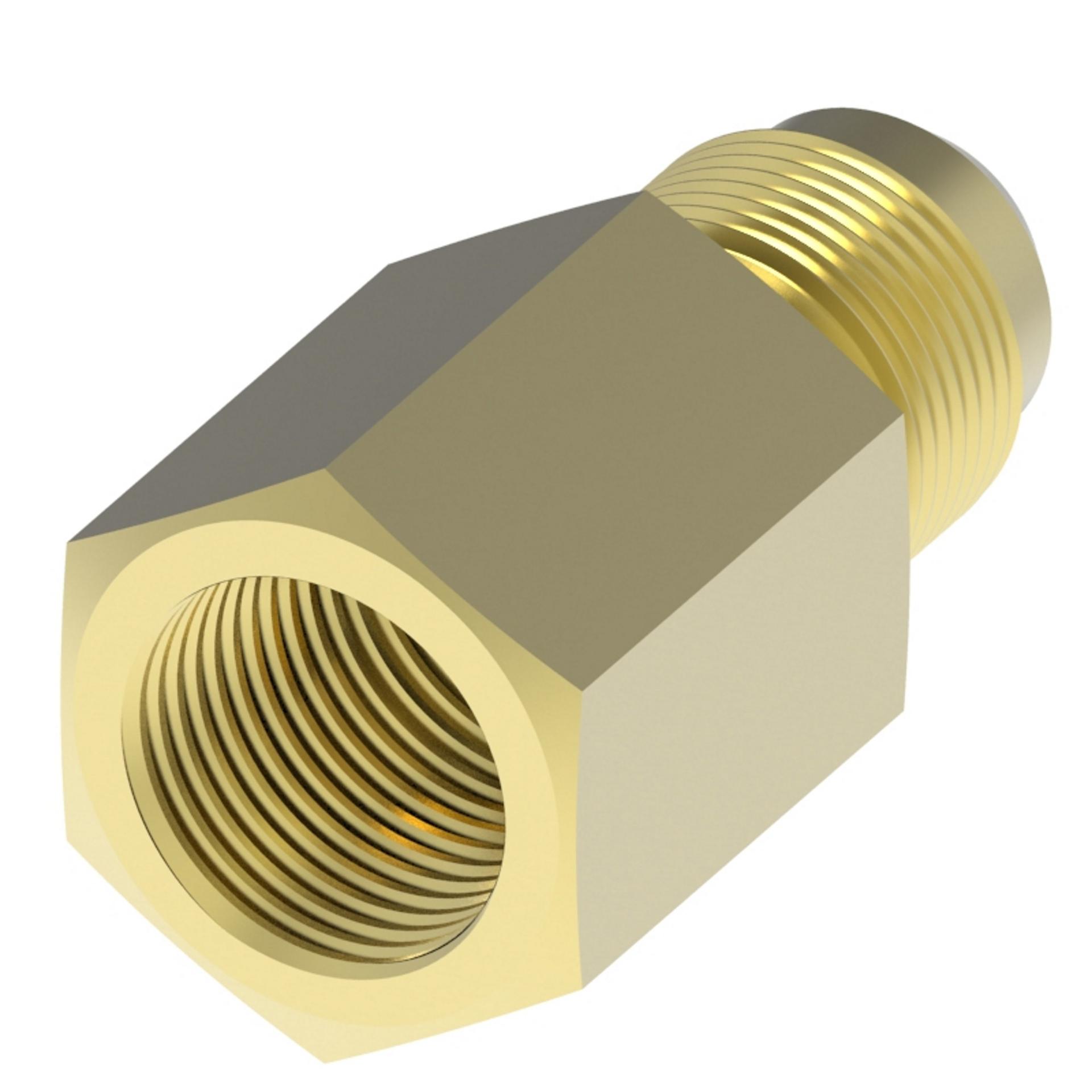Aeroquip by Danfoss 2022 Series Straight Adapters NPTF Internal Pipe/SAE 37? Flare 2022-2-4B [RIGHT]