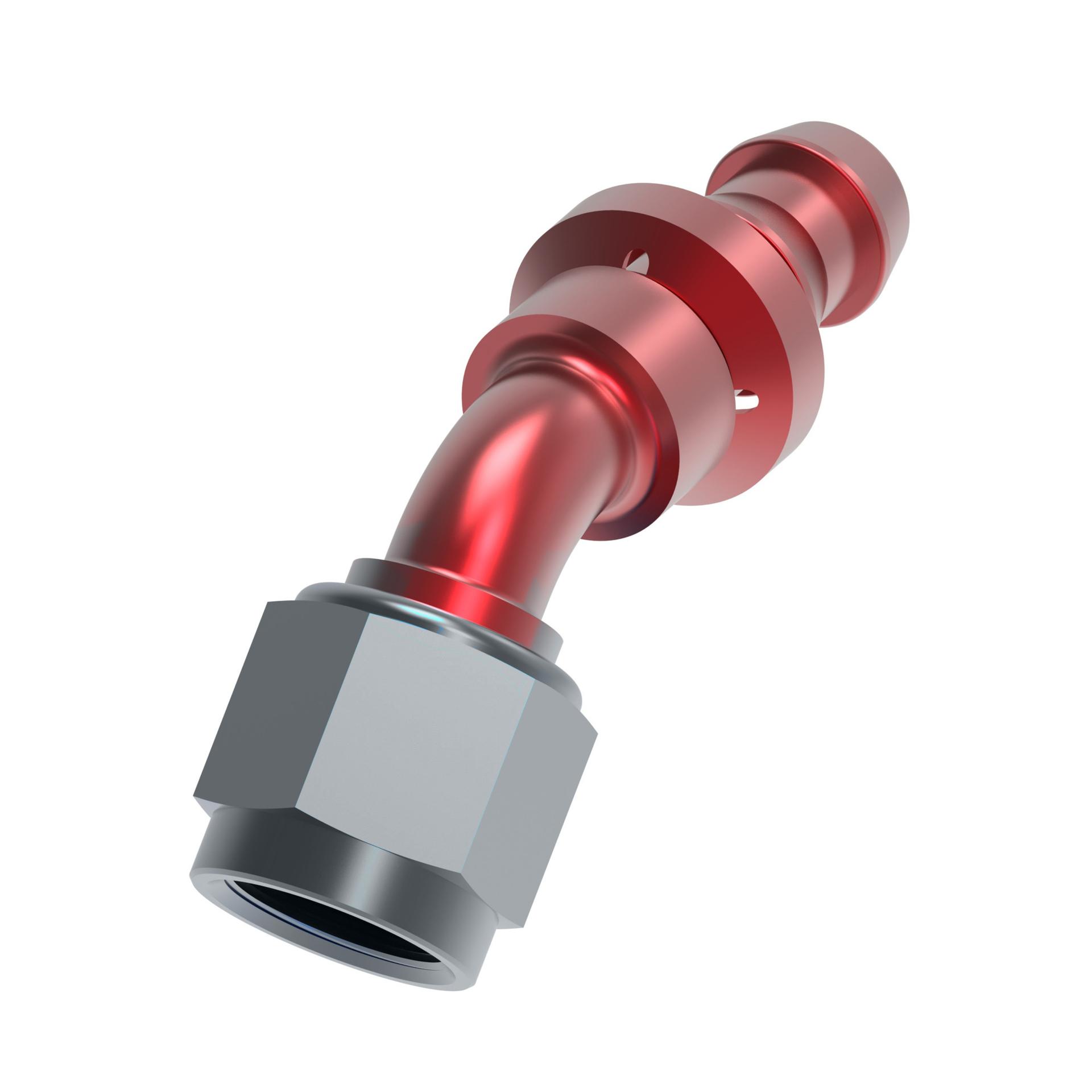 Aeroquip Performance by Danfoss Reusable Hose Fittings Socketless 45° Elbow SAE 37° JIC/AN FCM1522 (RIGHT)