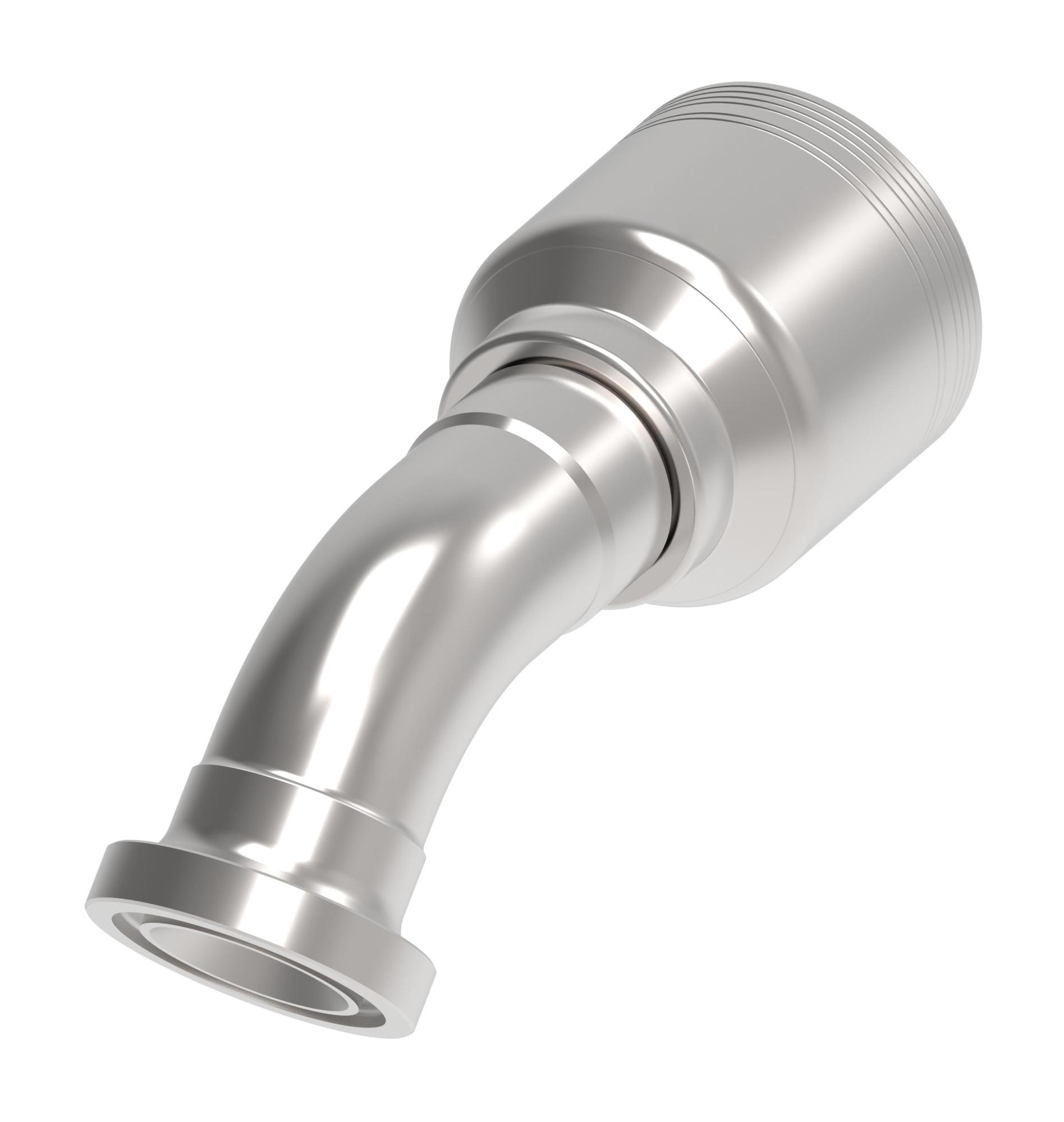 Danfoss 6S Series Crimp Hose Fittings SAE Code 62 Flange 45 Elbow 6SXXFHA20 (RIGHT)