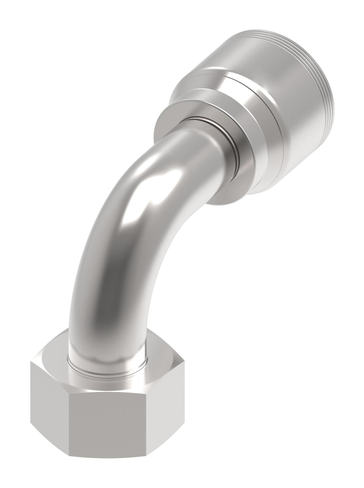 Danfoss 4S Series Crimp Hose Fittings Female Swivel DIN 24 Seat 90 Elbow 4SXXDSB16 (RIGHT)