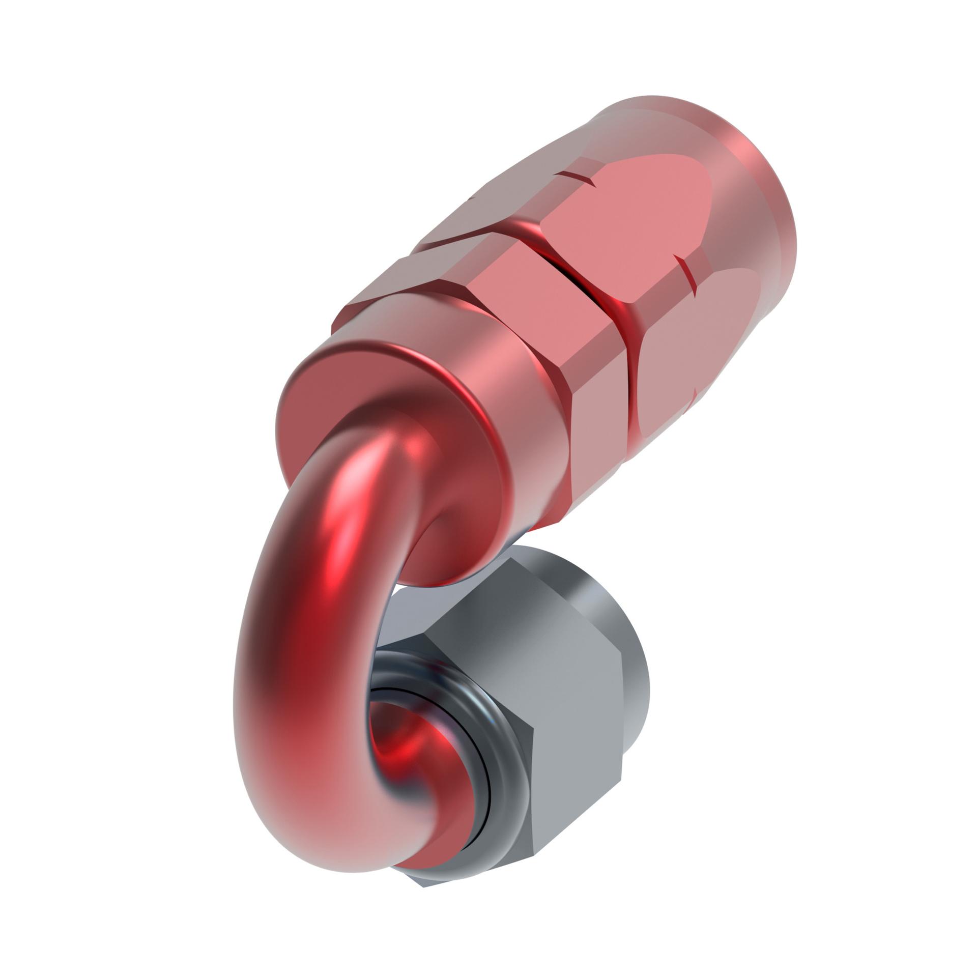 Aeroquip Performance by Danfoss Reusable Hose Fittings SAE 37° JIC/AN 180° Elbow Swivel FCM4062 (RIGHT)