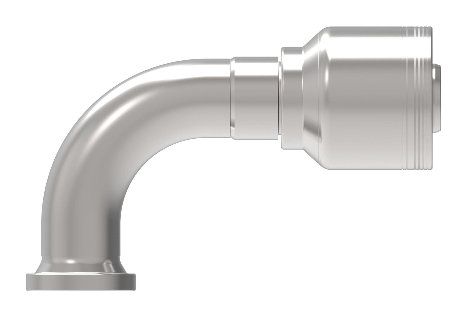Danfoss 6S Series Crimp Hose Fittings SAE Code 61 Flange 90 Elbow 6SXXFLB20 (CENTER)
