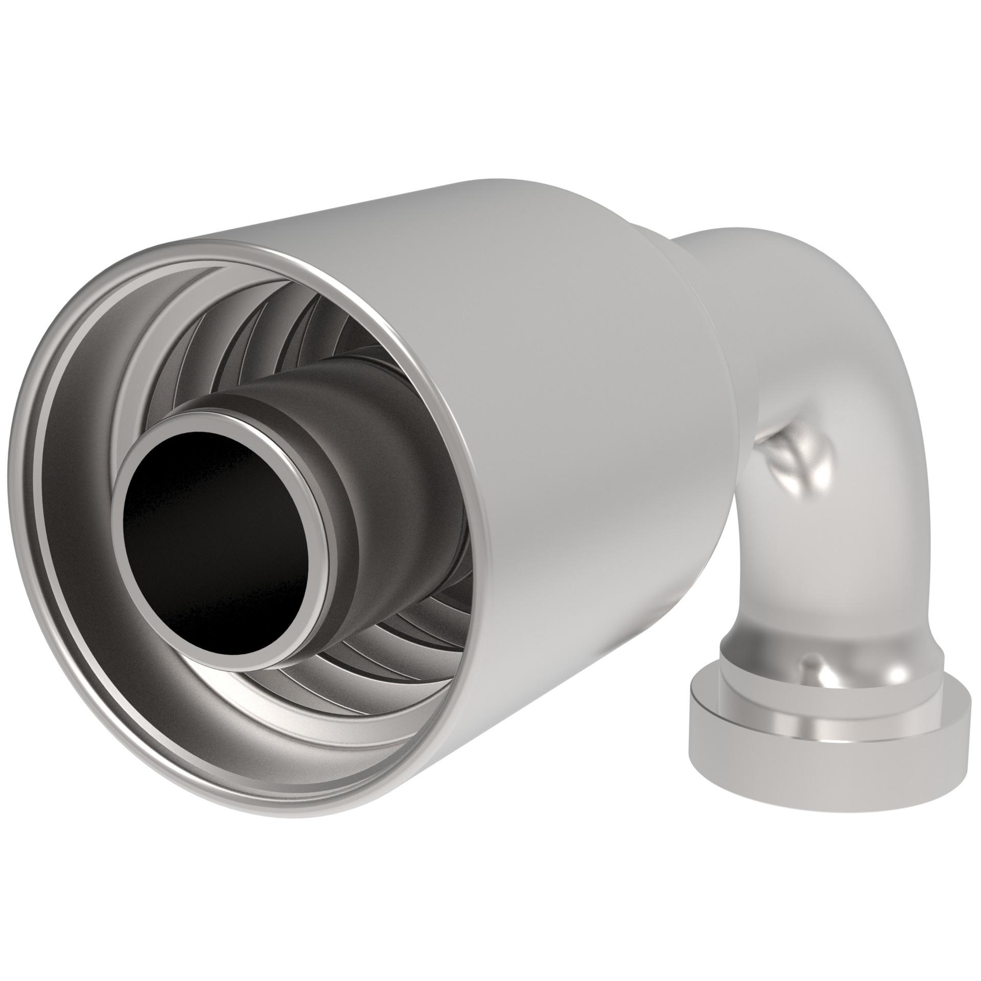 Danfoss 6S Series Crimp Hose Fittings CAT Flange 90 Elbow 1Z20CTB20 (RIGHT)