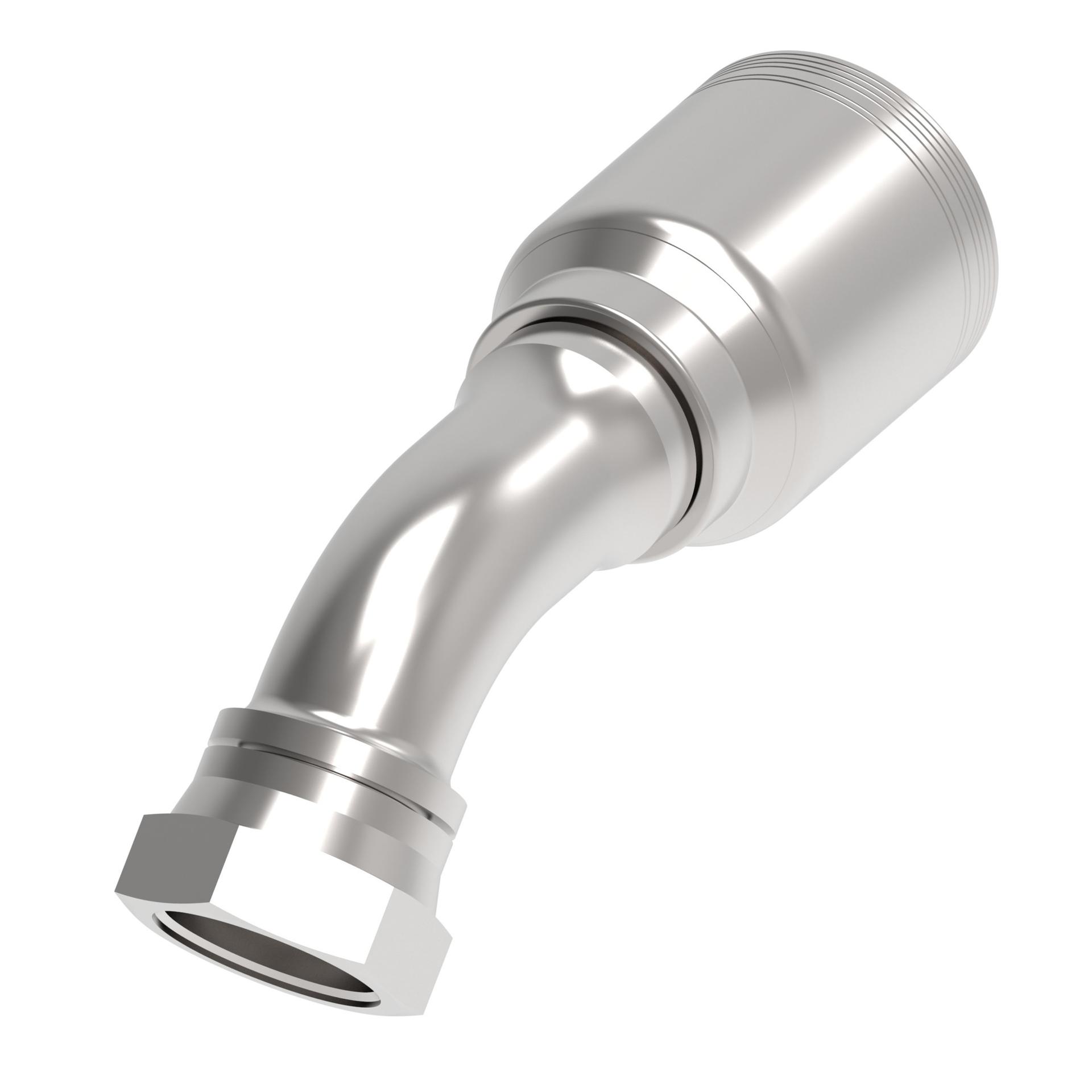 Danfoss 6S Series Crimp Hose Fittings Female JIC/37 Swivel 45 Elbow 6SA24FJA24 (RIGHT)