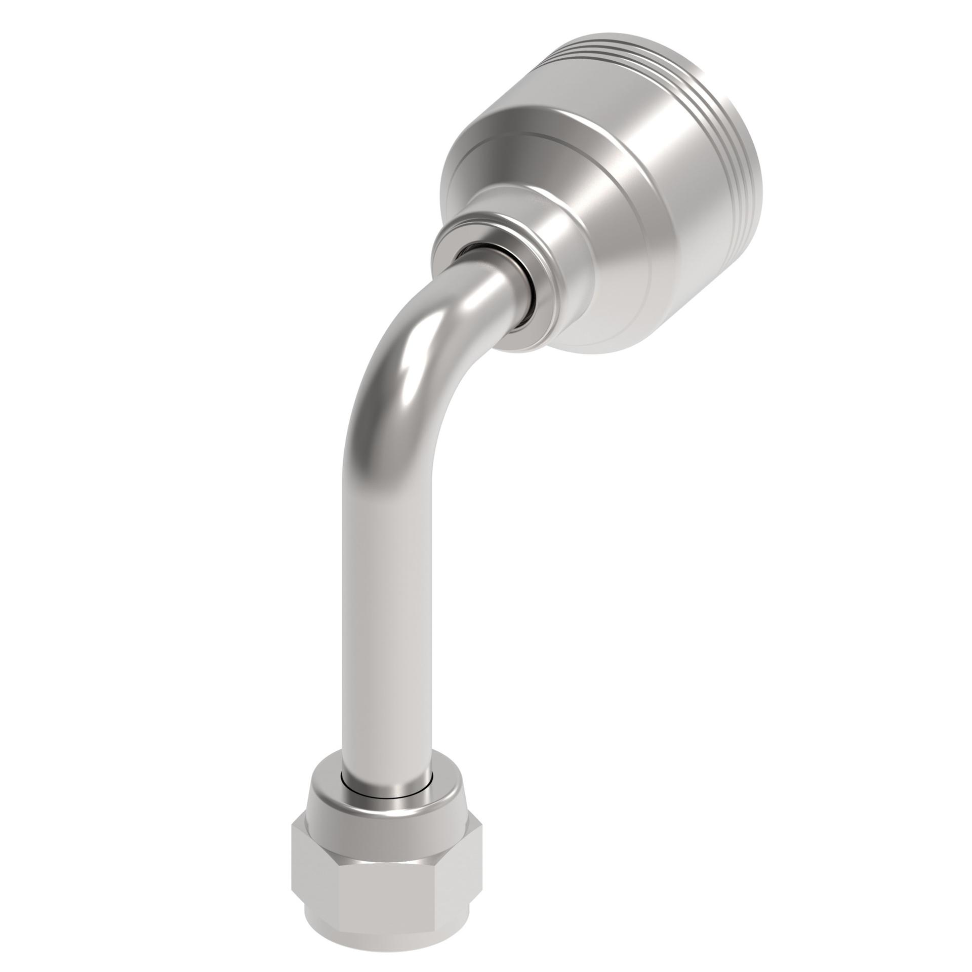 Danfoss 4S Series Crimp Hose Fittings Female JIC/37 Swivel 90 Long Drop Elbow 4SA6FJC6 (RIGHT)
