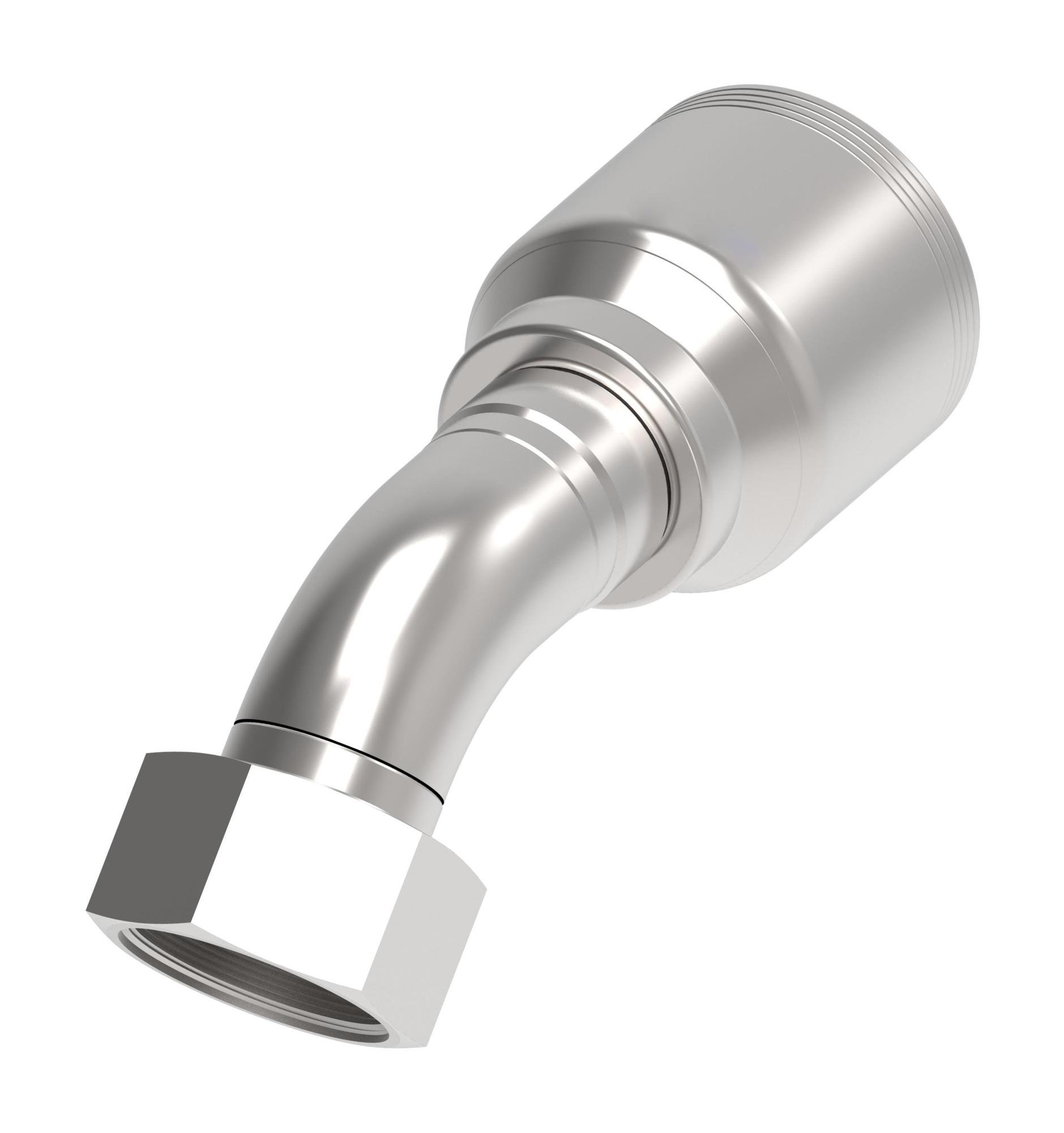Danfoss 4S Series Crimp Hose Fittings Female ORS Swivel 45 Elbow 4SAXXFRA20 (RIGHT)