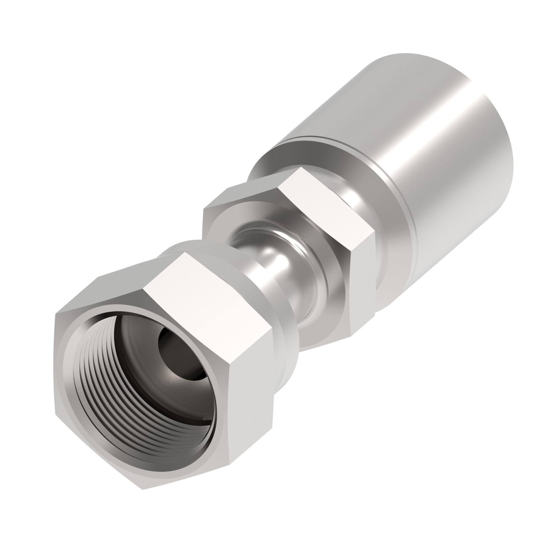 Synflex Optimum by Danfoss 4T Series Crimp Hose Fittings Female ORS Swivel 4TA6FR5 (RIGHT)