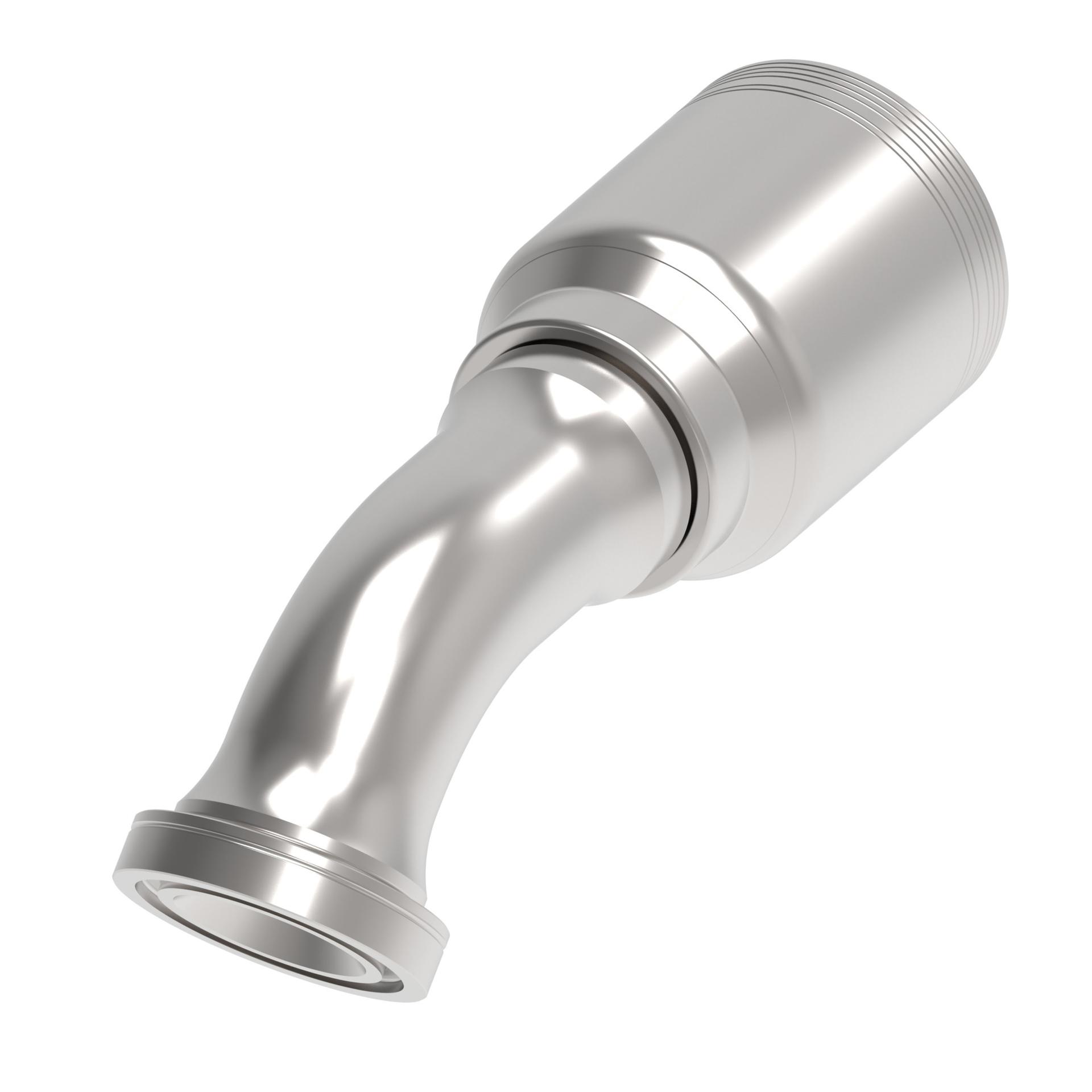 Danfoss 6S Series Crimp Hose Fittings SAE Code 62 Flange 45 Elbow 6S24FHA24 (RIGHT)