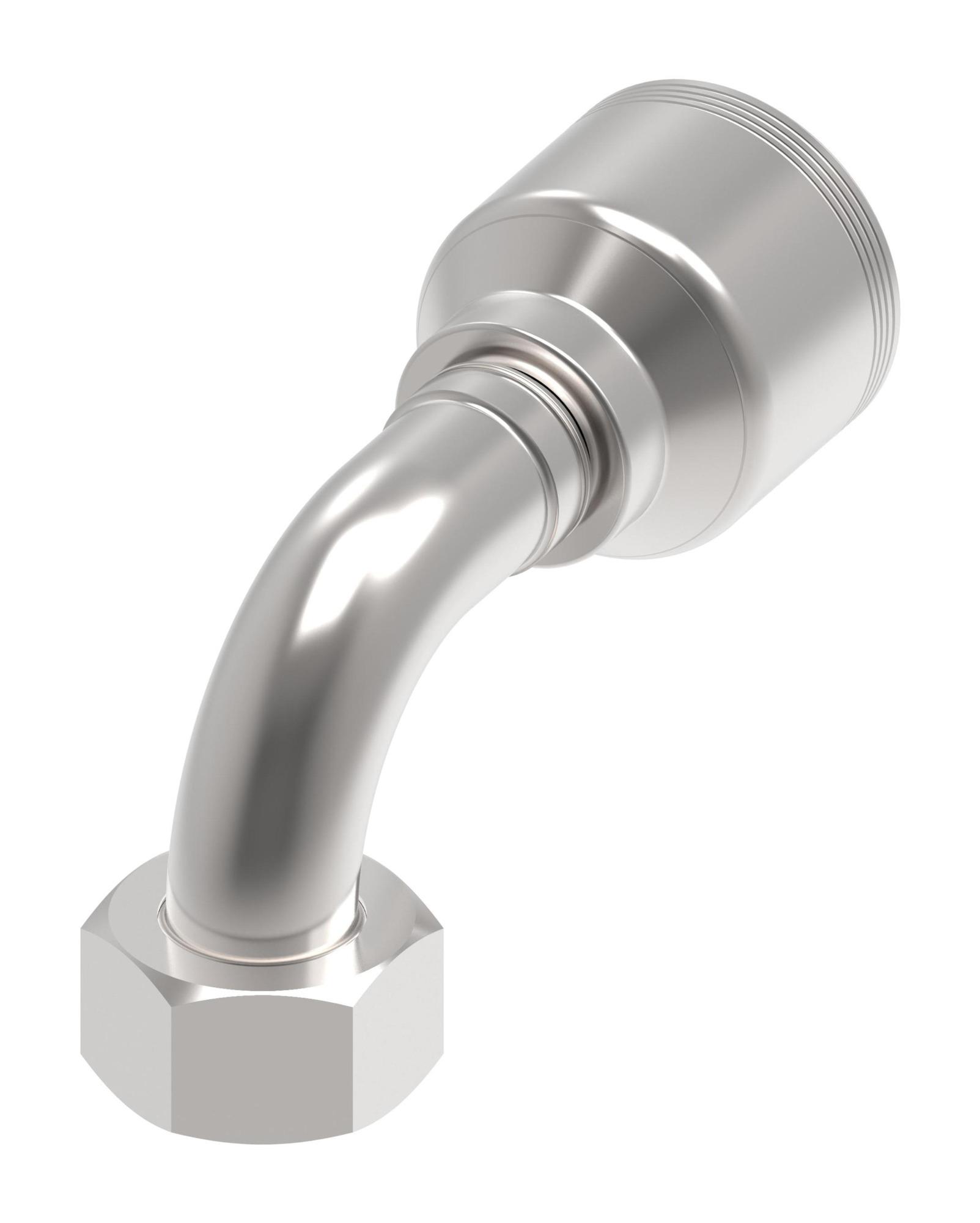 Danfoss 4S Series Crimp Hose Fittings Female Swivel DIN 24 Seat 90 Elbow 4SXXDLB12 (RIGHT)