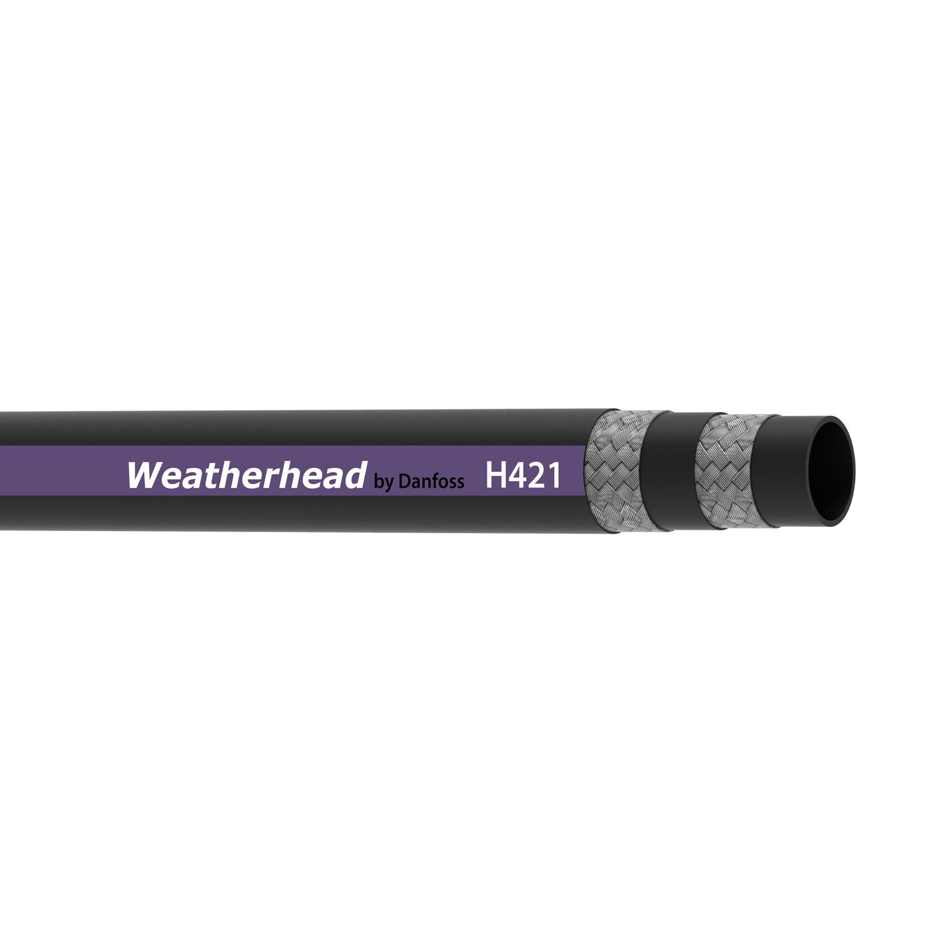 Weatherhead by Danfoss H421 Series Rubber Hydraulic Braided Hose (CENTER)