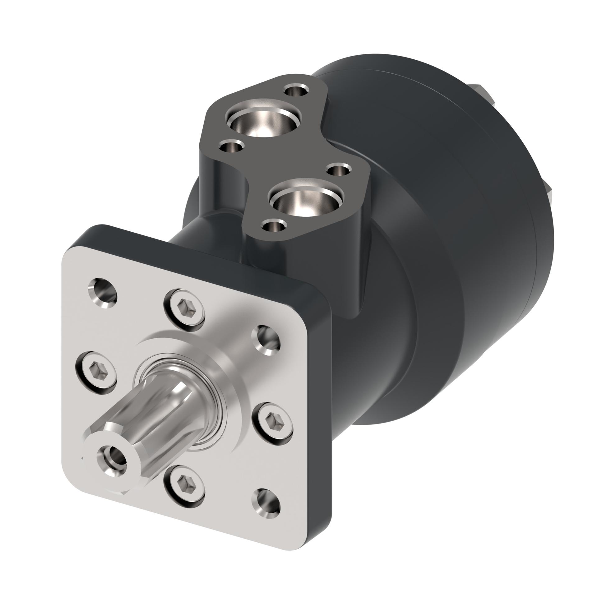 Danfoss Xcel XLS series 4-bolt square_side port staggered with 4 block mounting threads (RIGHT)