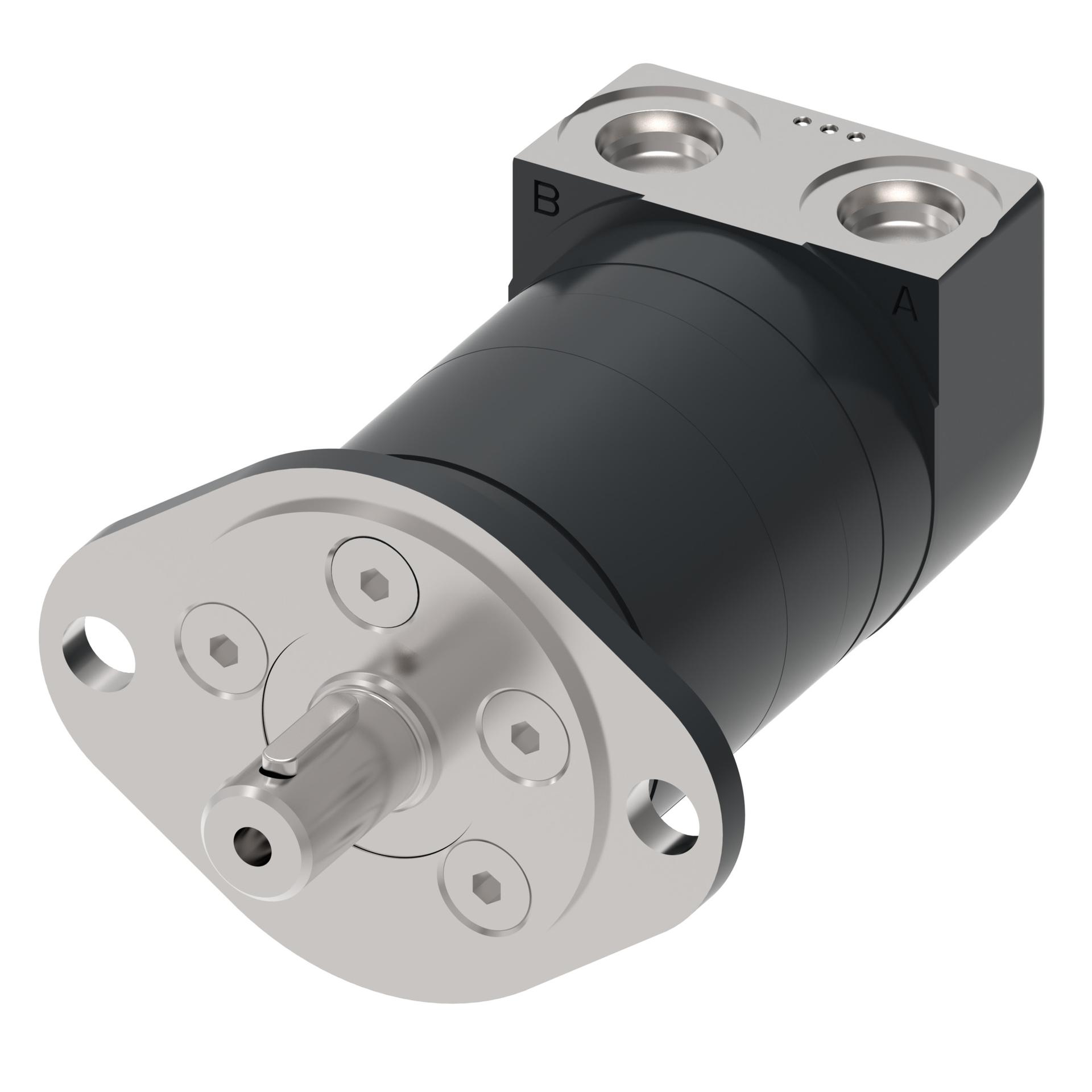 Danfoss Char-Lynn J series 2-bolt flange_side port aligned (RIGHT)