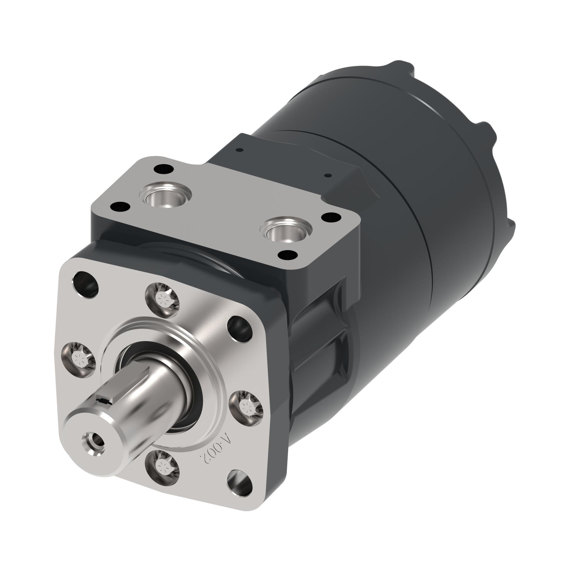 Danfoss Char-Lynn T series 4-bolt square_side port manifold with 4 block mounting threads (RIGHT)
