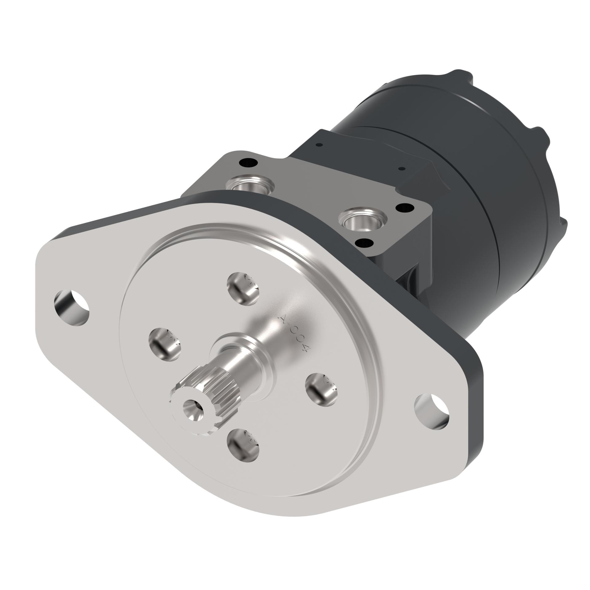 Danfoss Char-Lynn T series 2-bolt B_side port manifold with 4 block mounting threads (RIGHT)