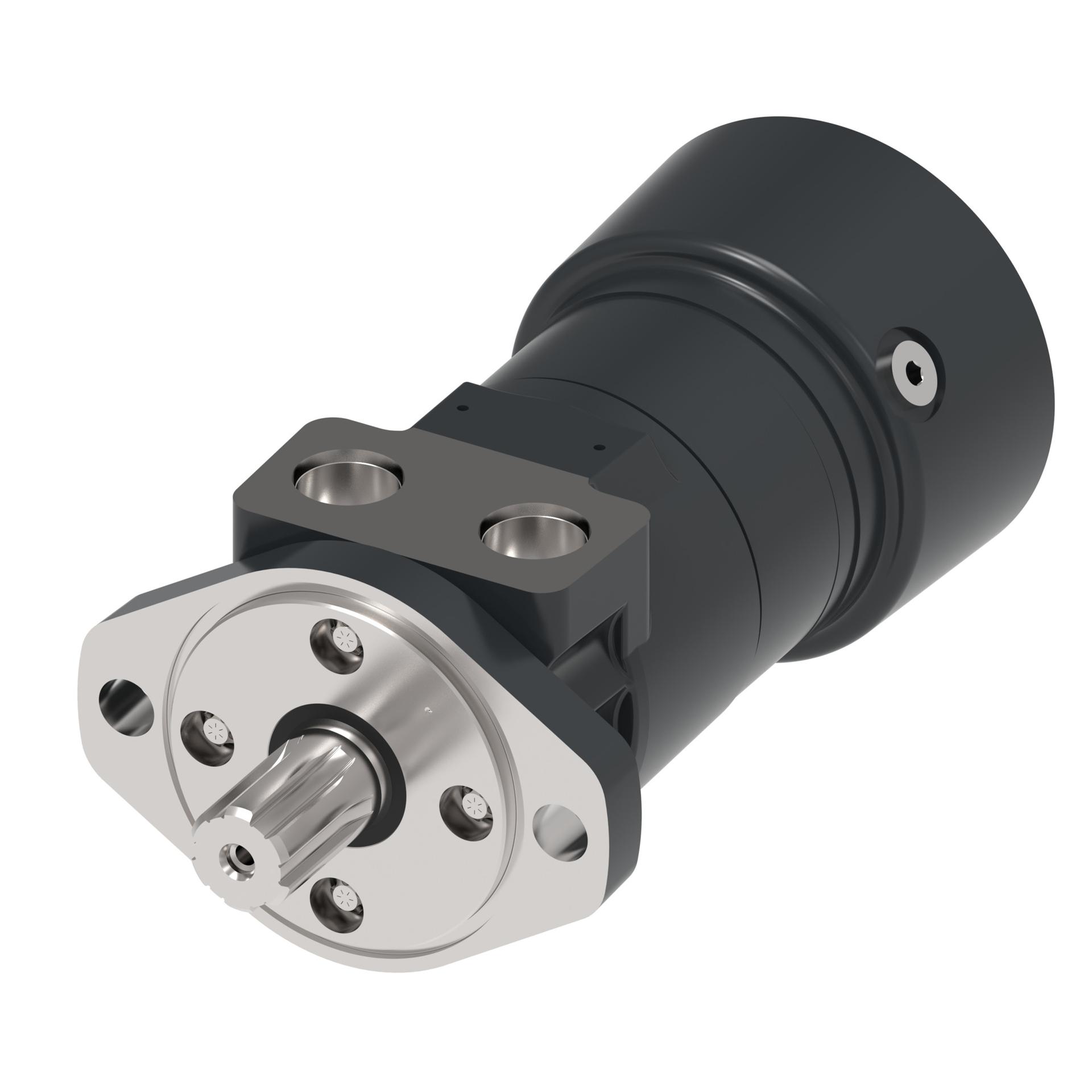 Danfoss Char-Lynn T series with brake 2-bolt A_side port aligned (RIGHT)