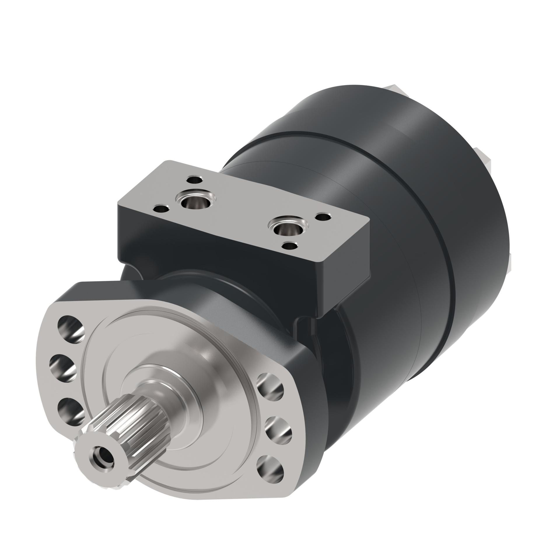 Danfoss Char-Lynn Delta Series 6-bolt standard_side port manifold with 4 block mounting threads (RIGHT)