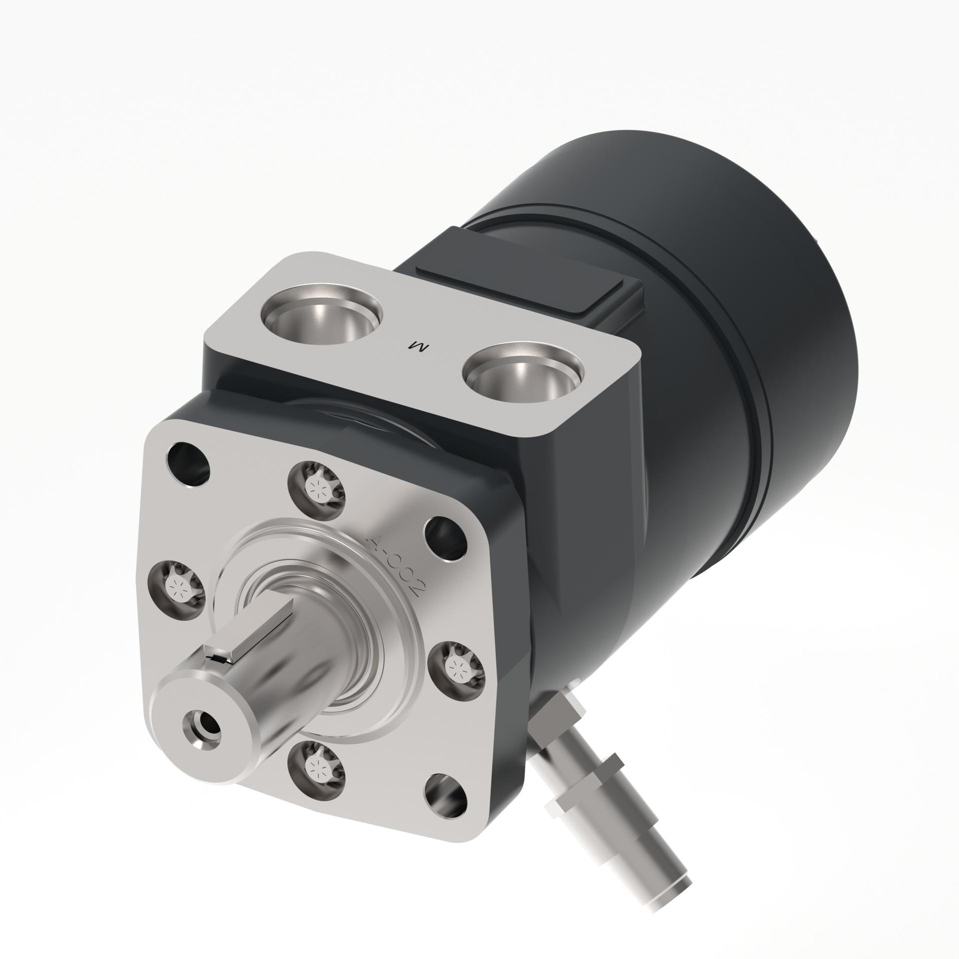 Danfoss Char-Lynn H series 4-Bolt square_side port aligned with speed sensor (RIGHT)
