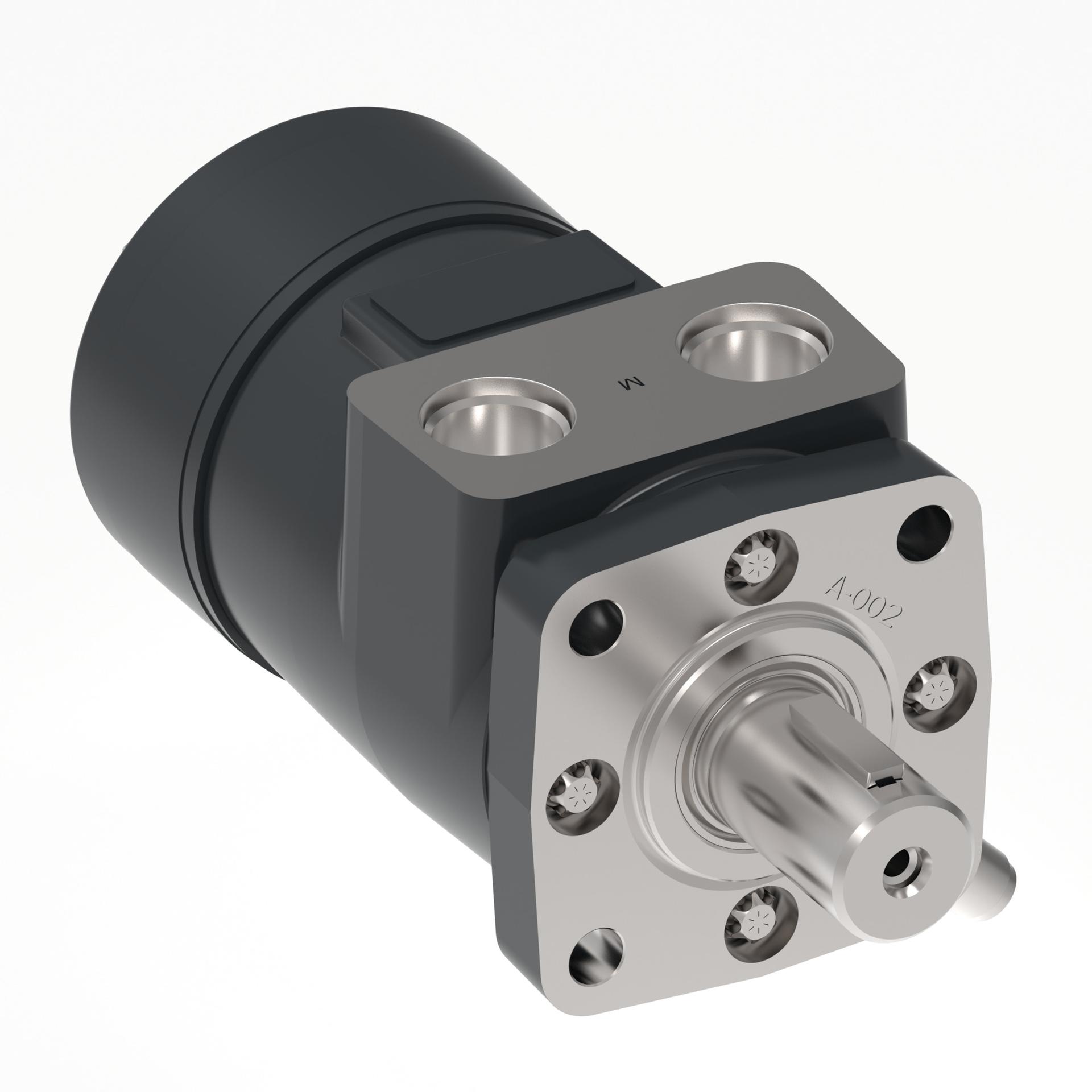 Danfoss Char-Lynn H series 4-Bolt square_side port aligned with speed sensor (LEFT)