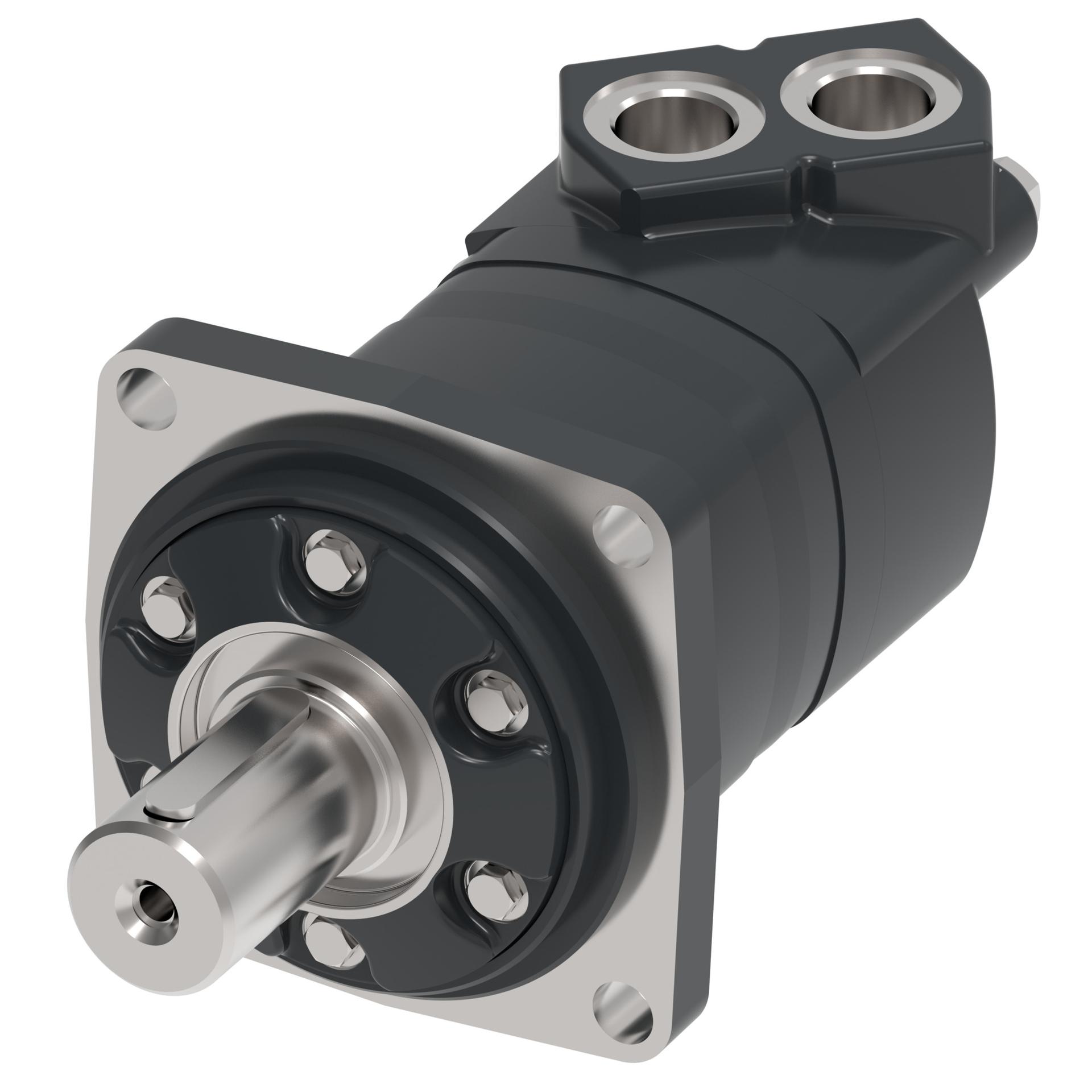 Danfoss Char-Lynn 6000 Series 4-Bolt square with bolt circle 200mm_side port staggered (RIGHT)