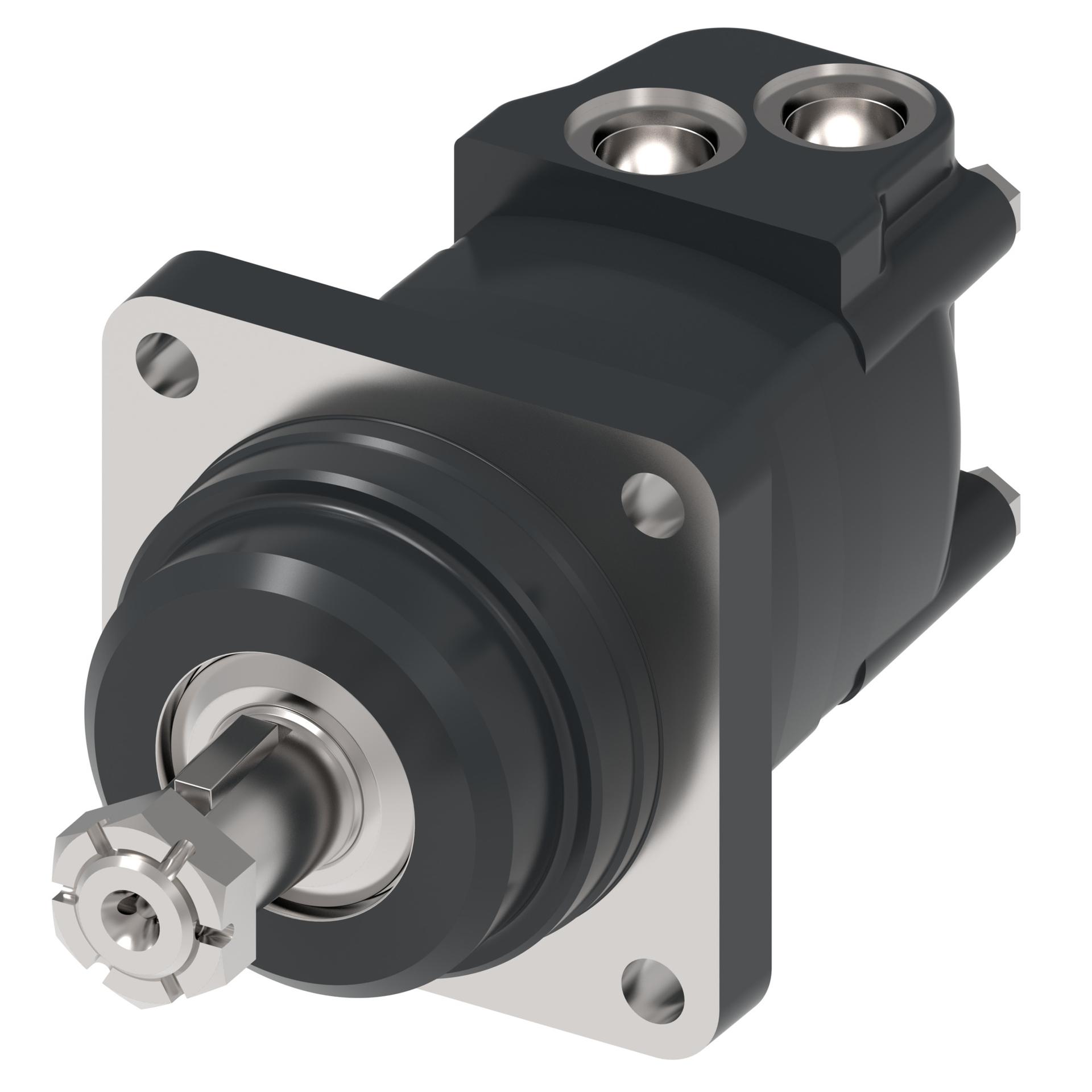 Danfoss Char-Lynn 4000 Compact Series 4-Bolt wheel_side port staggered (RIGHT)