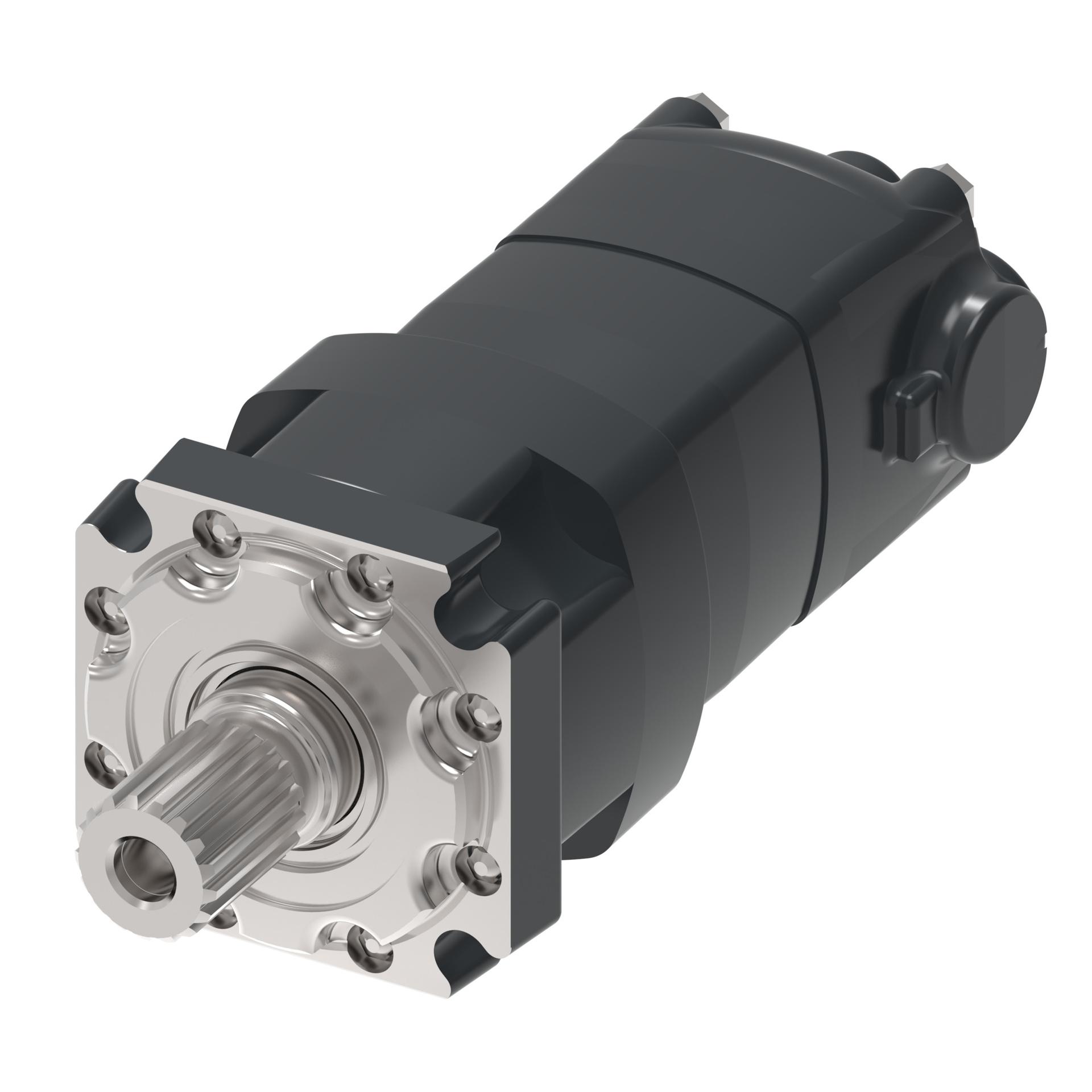 Danfoss Char-Lynn 4000 Compact Series 4-Bolt square SAE B (slots)_end port staggered (RIGHT)