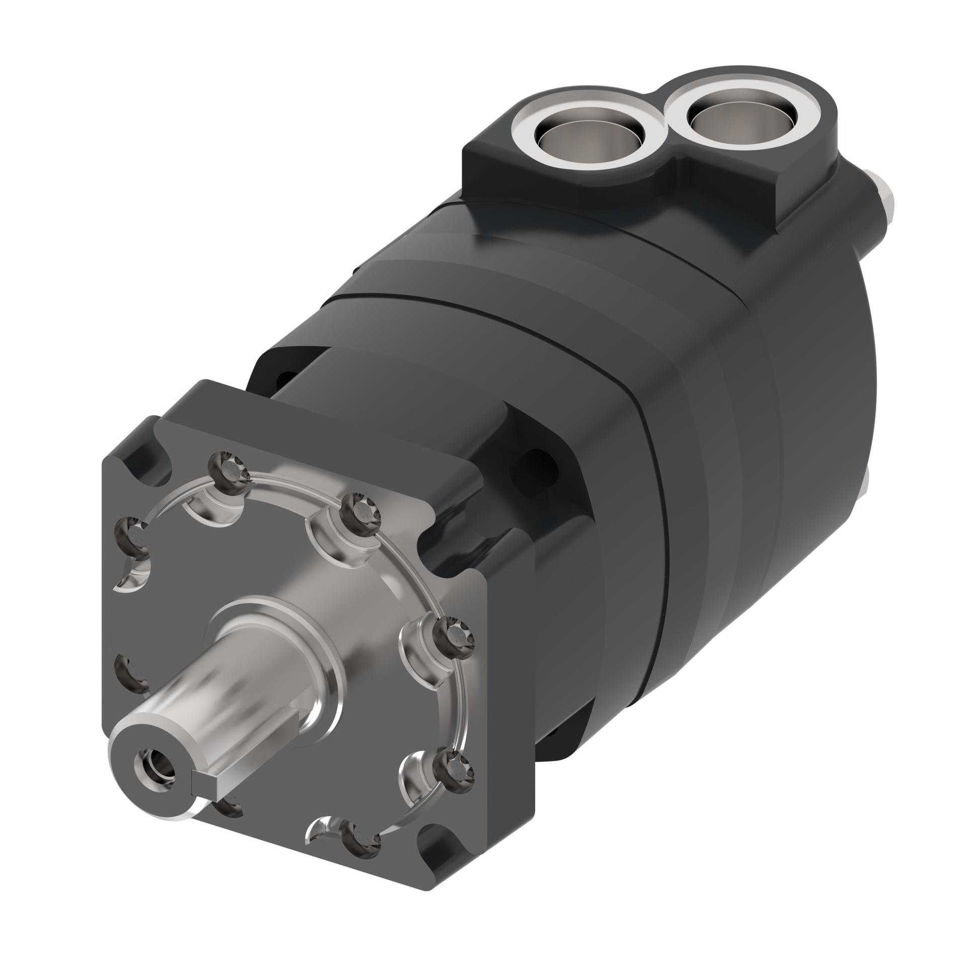 Danfoss Char-Lynn 4000 Series 4-Bolt square SAE B (slots)_side port staggered (RIGHT)