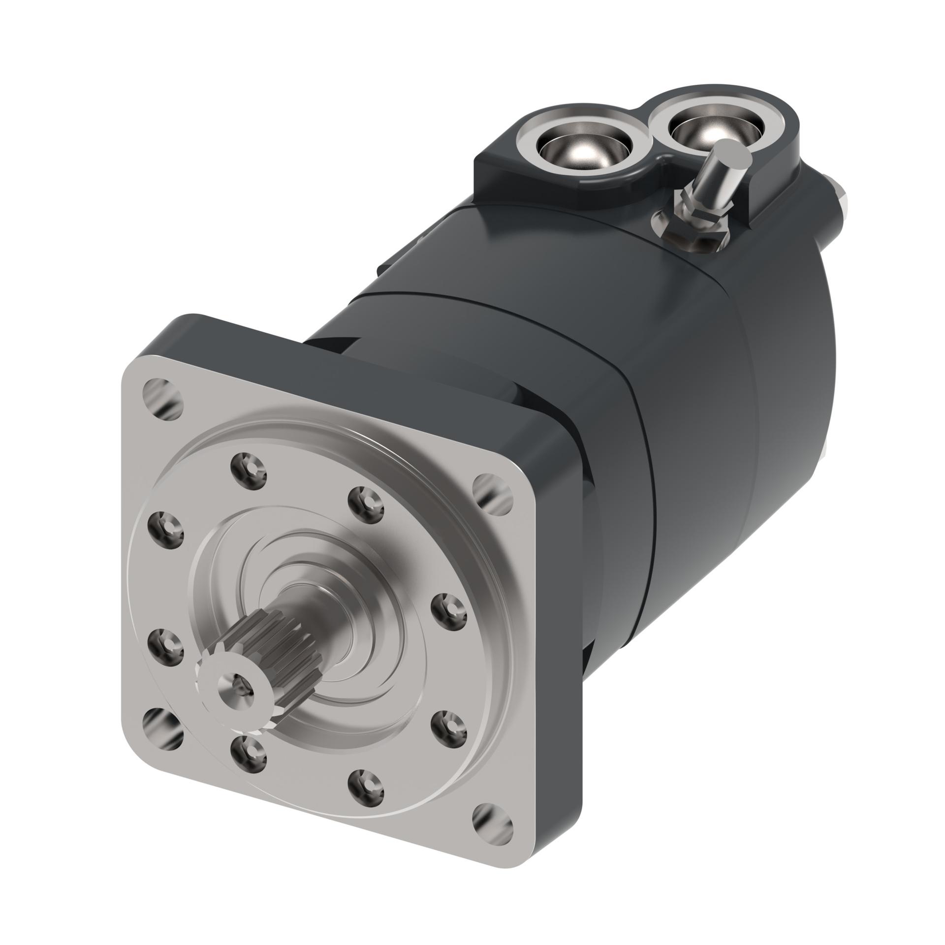 Danfoss Char-Lynn 4000 Series 4-Bolt square_side port staggered with speed sensor (RIGHT)