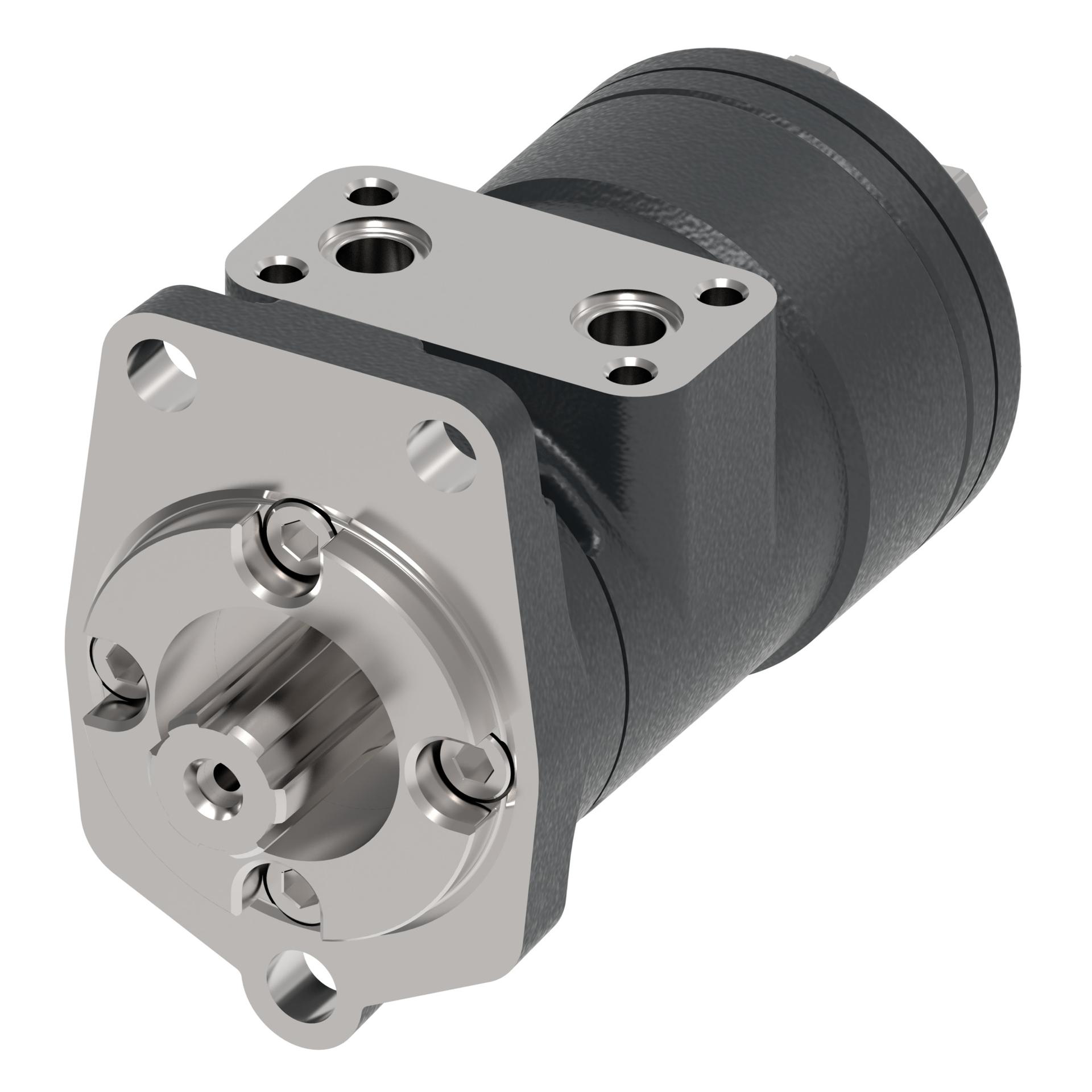 Danfoss Xcel XLH Series 3-Bolt Special_side port manifold with 4 block mounting threads (RIGHT)