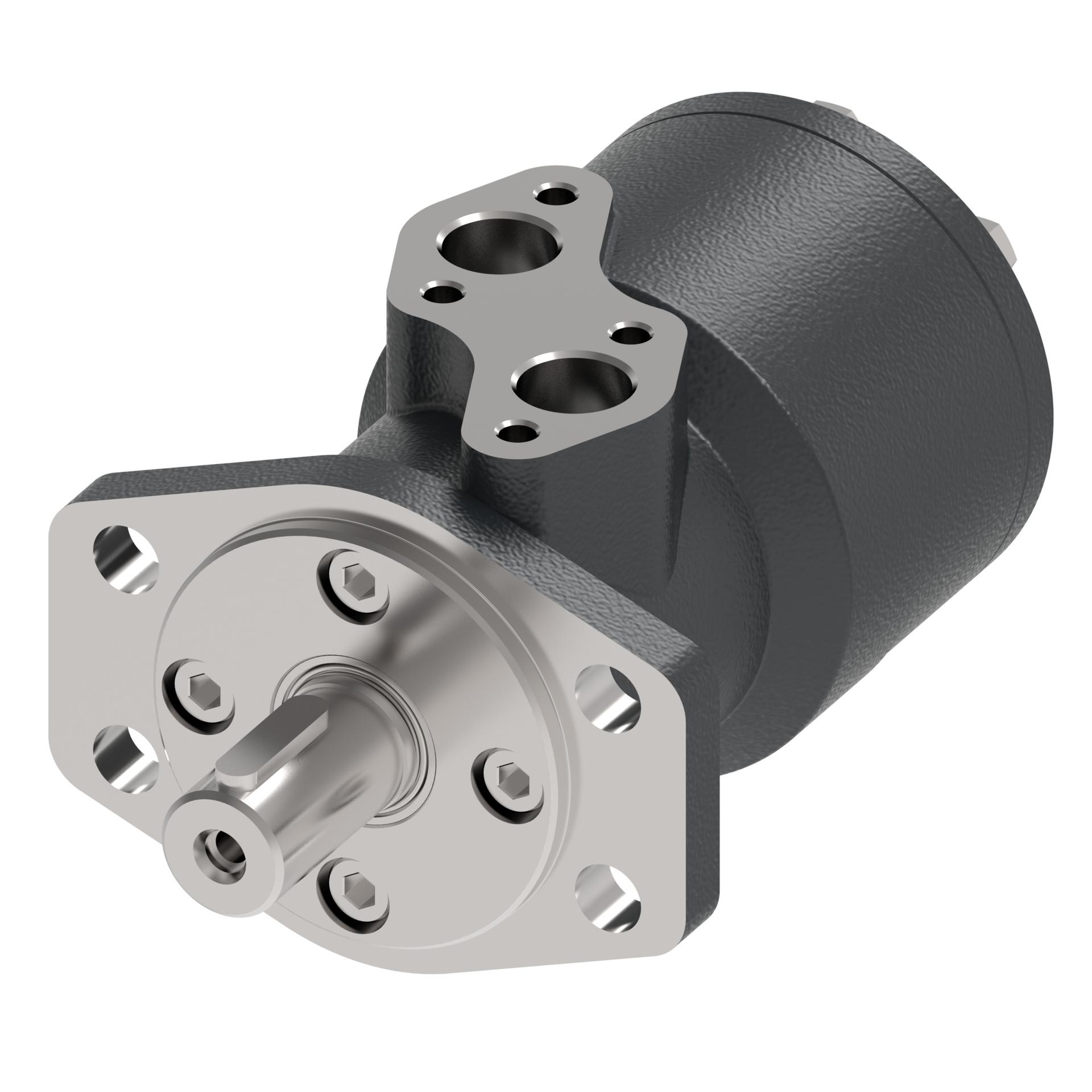 Danfoss Xcel XLS Series 4-Bolt Magneto_side port staggered with 4 block mounting threads (RIGHT)