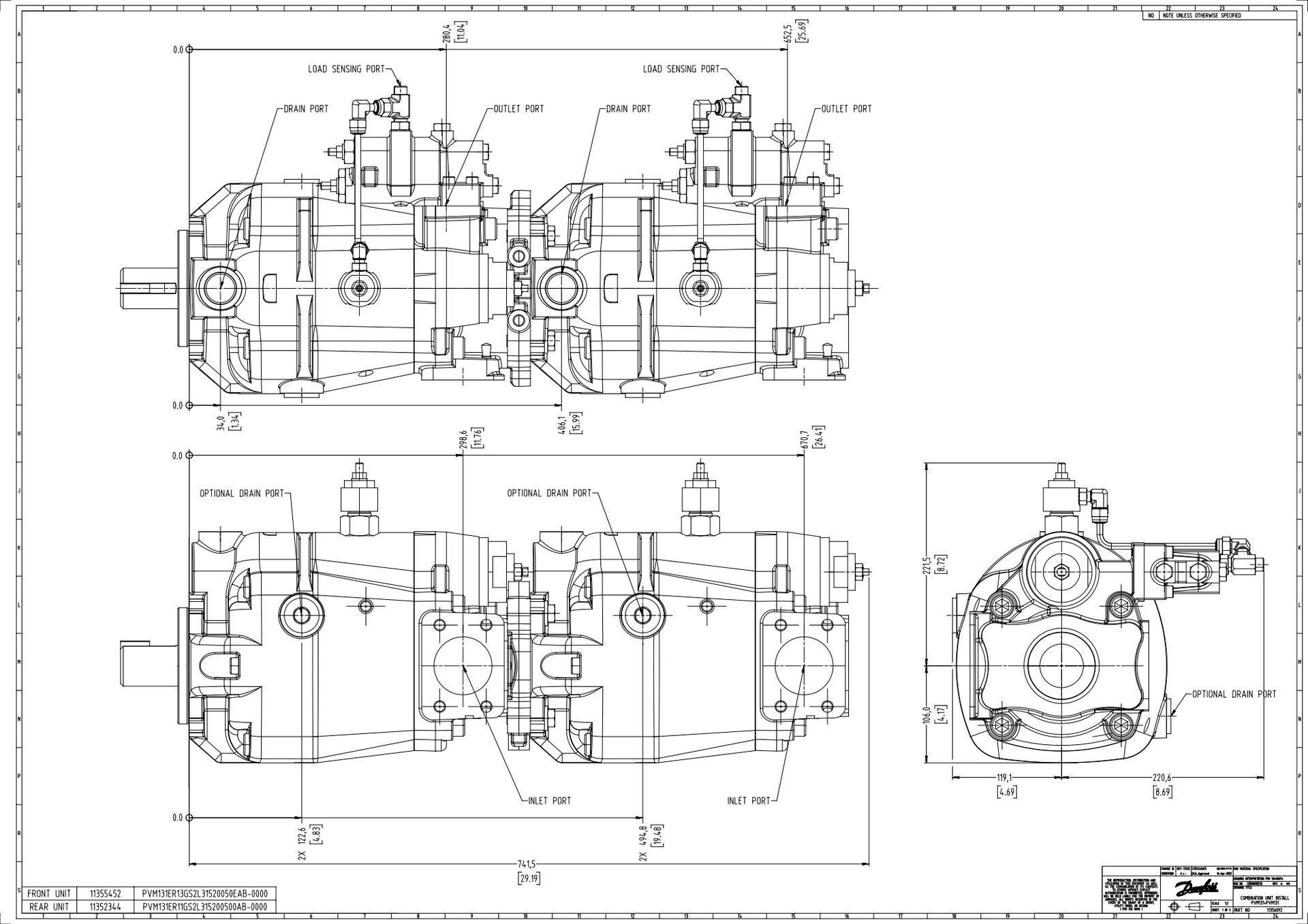 PVM Piston Pump code B - Pump installation CDR00018258
