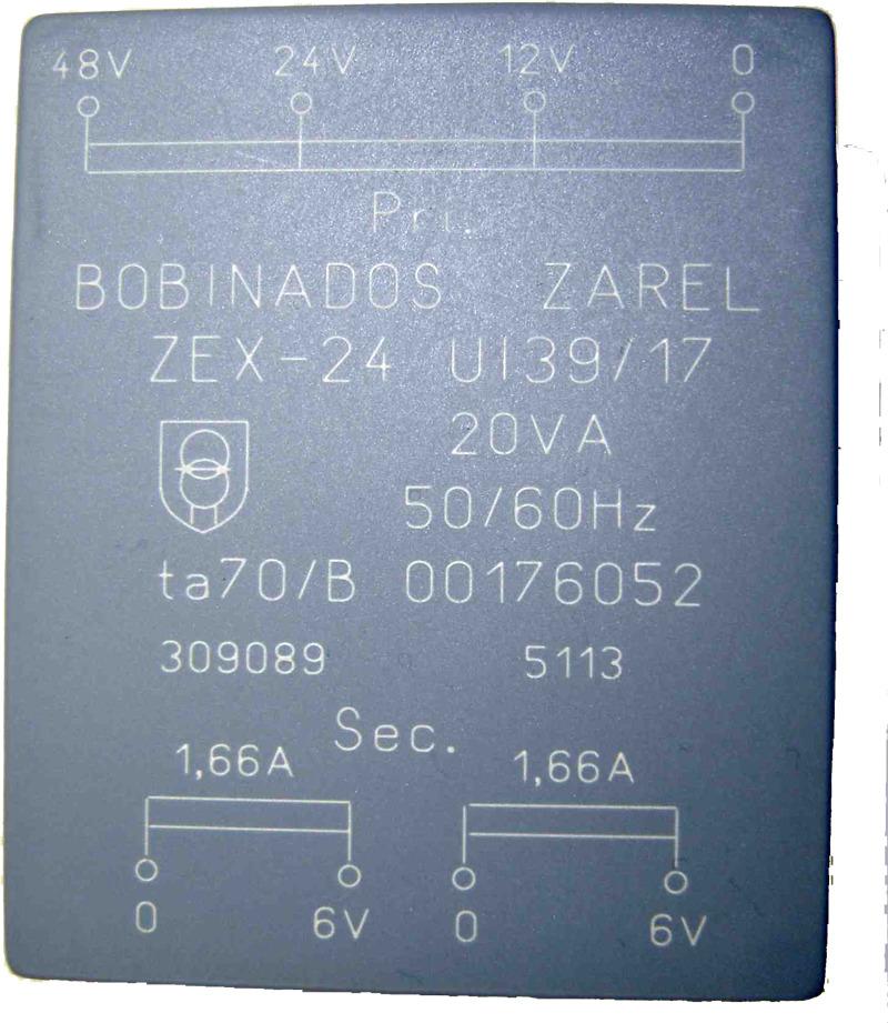 TRANSF. 12/24/48VAC 20VA