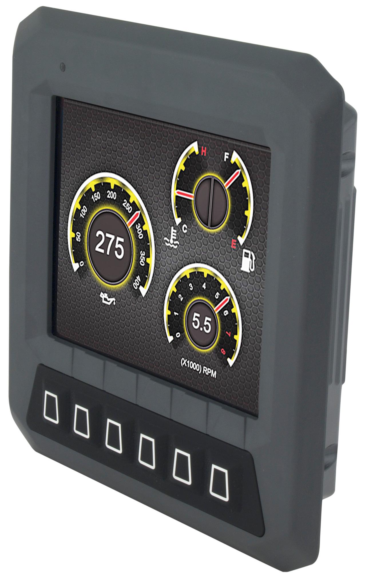 PLUS+1 DP570 display angle view with color screen on