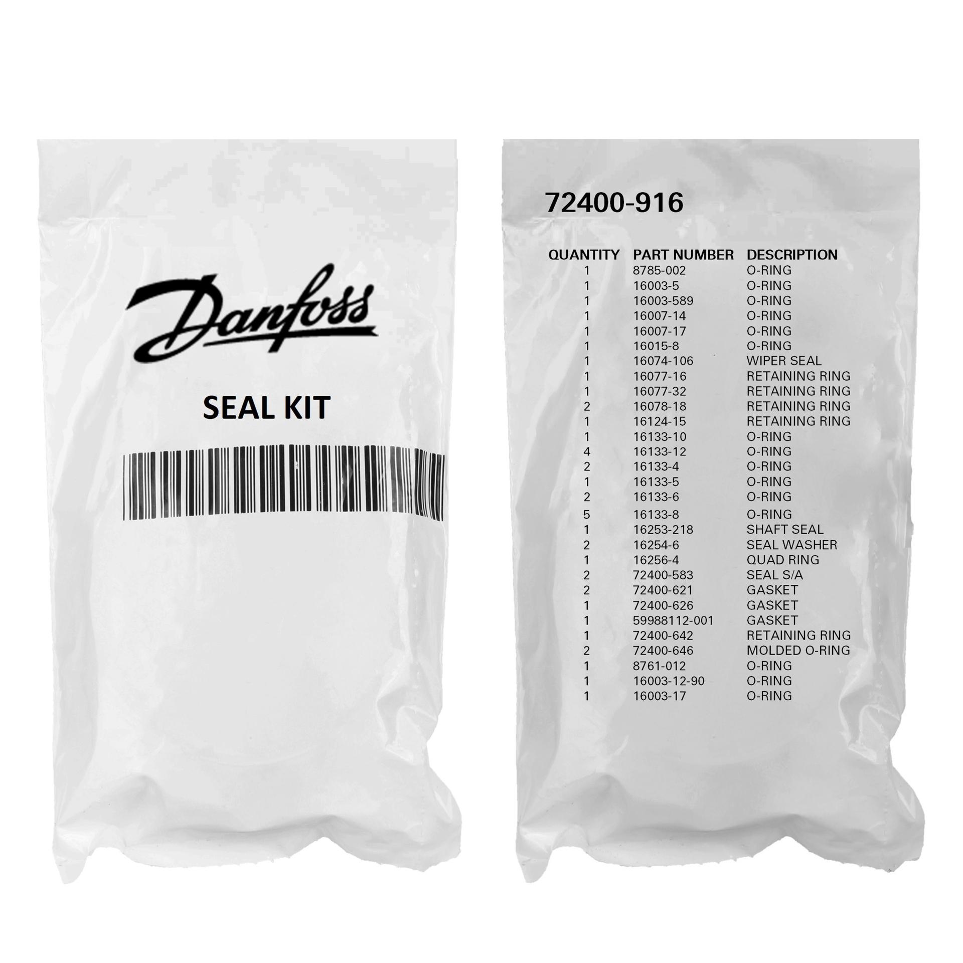 Danfoss Piston Pump Accessory Seal Kit 72400-916 (PACKAGE)