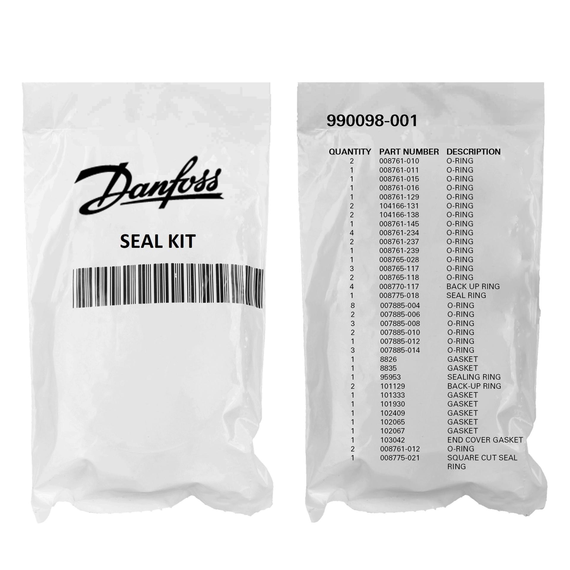Danfoss Piston Pump Accessory Seal Kit 990098-001 (PACKAGE)