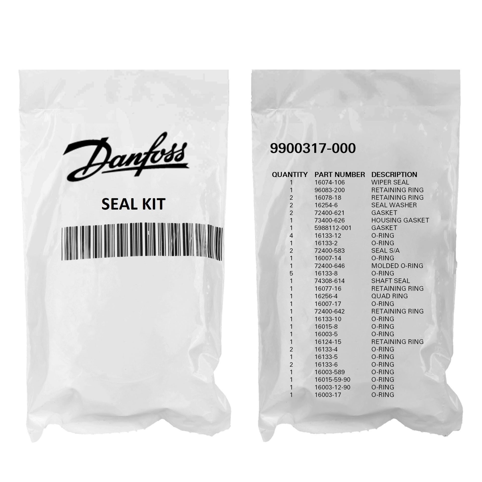 Danfoss Piston Pump Accessory Seal Kit 9900317-000 (PACKAGE)