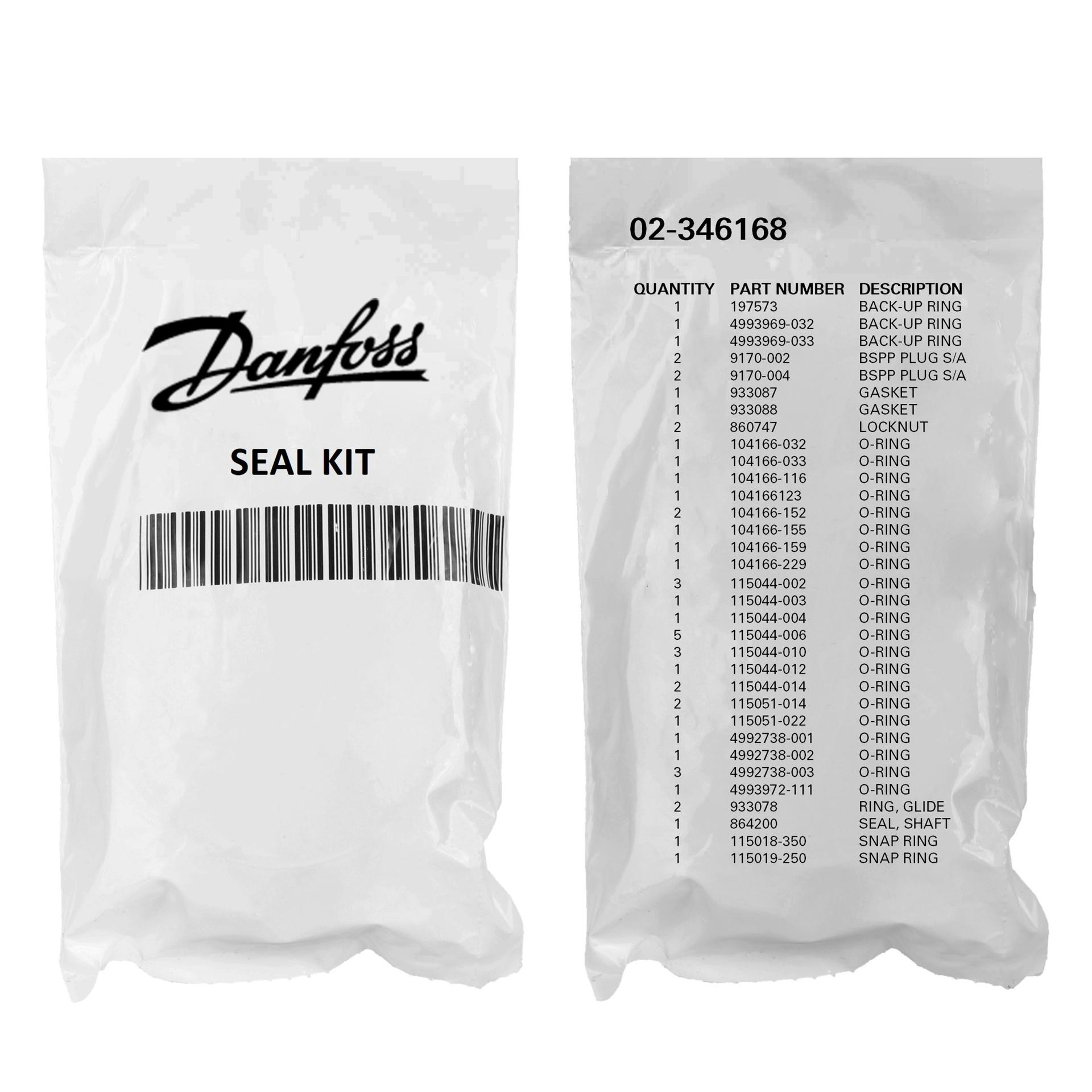 Vickers by Danfoss Piston Pump Accessory Seal Kit 02-346168 (PACKAGE)
