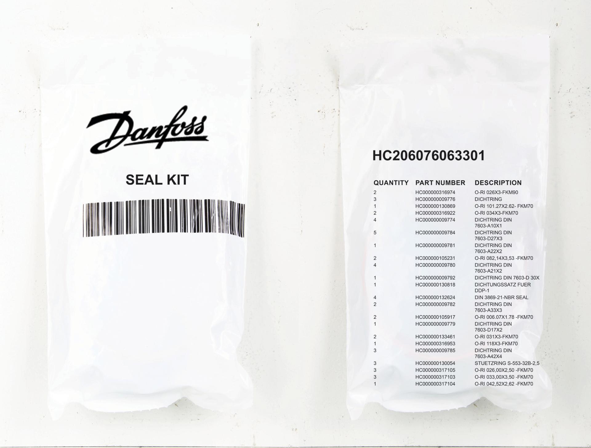 Danfoss Hydrokraft Piston Pump Accessory Seal Kit HC206076063301 (PACKAGE)