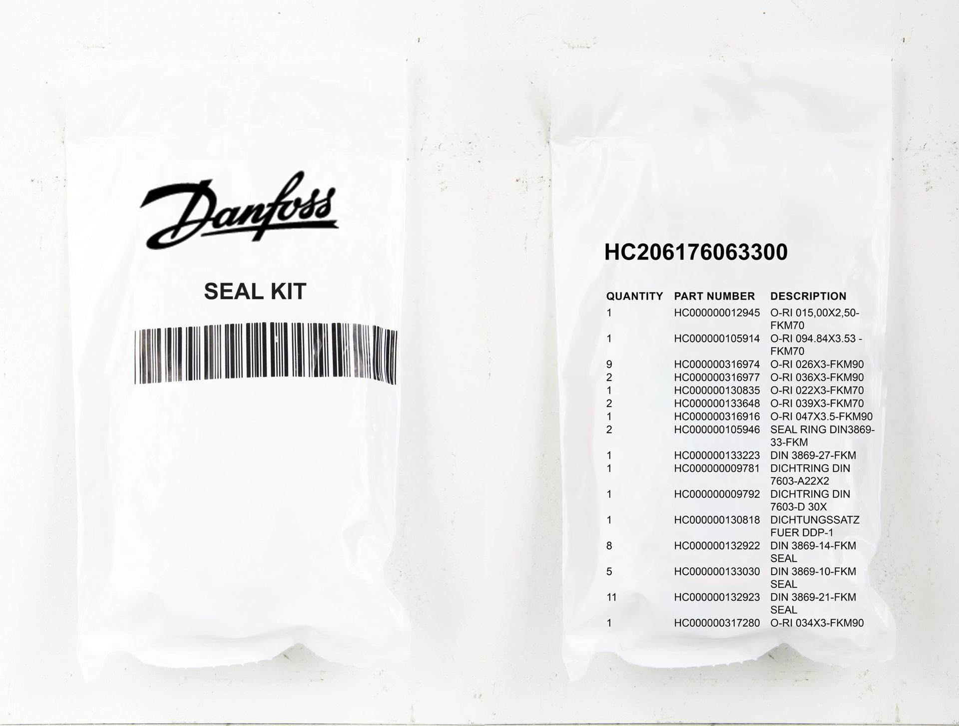 Danfoss Hydrokraft Piston Pump Accessory Seal Kit HC206176063300 (PACKAGE)
