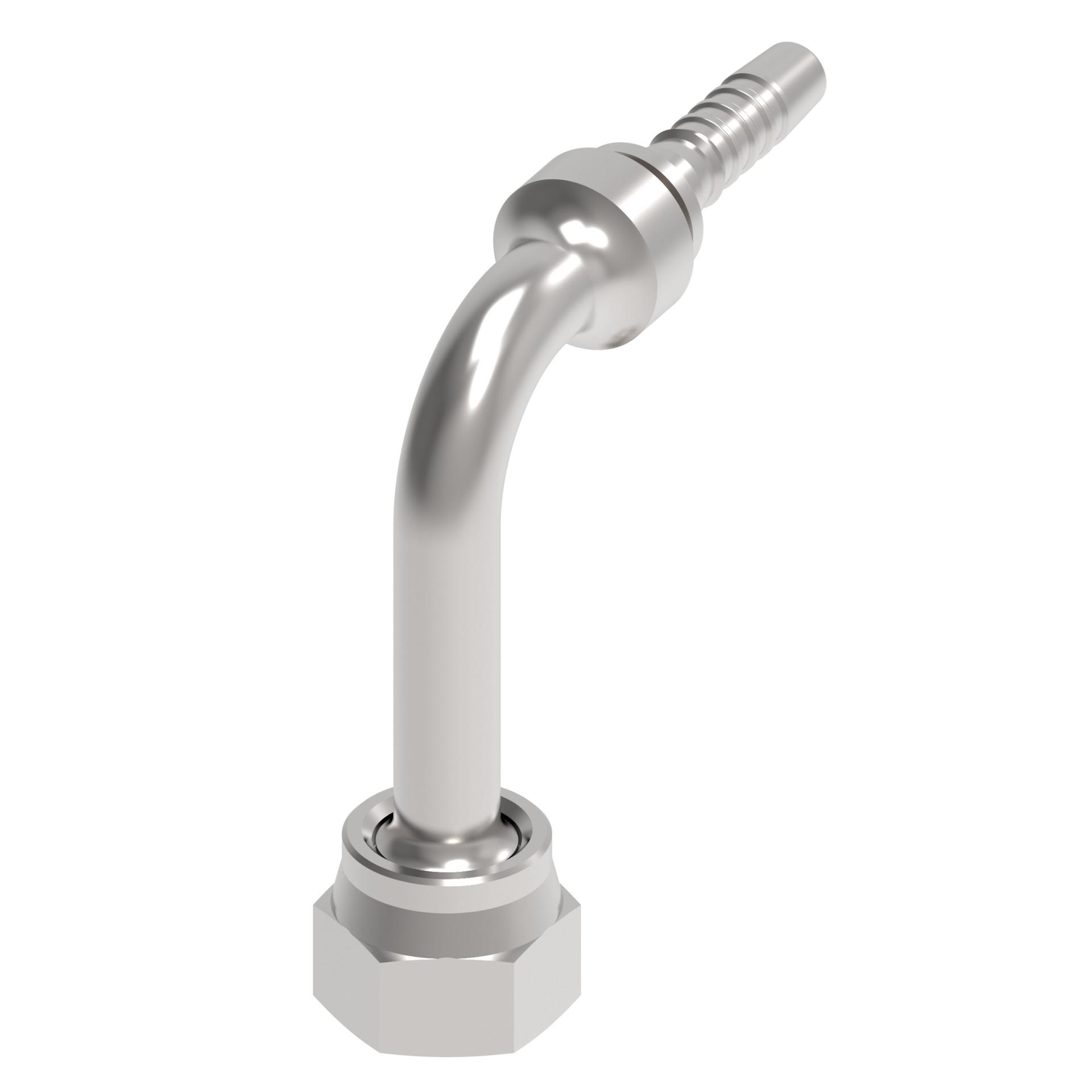 Aeroquip by Danfoss 1S Series Crimp Hose Fittings Female ORS Swivel 1SA4FRC4 (RIGHT)