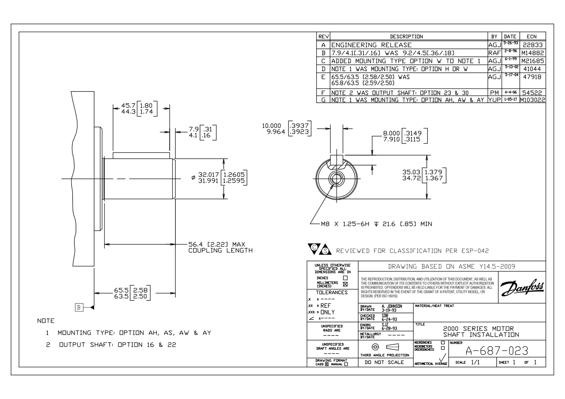 2000 Series - Shaft Installation - 16 and 22