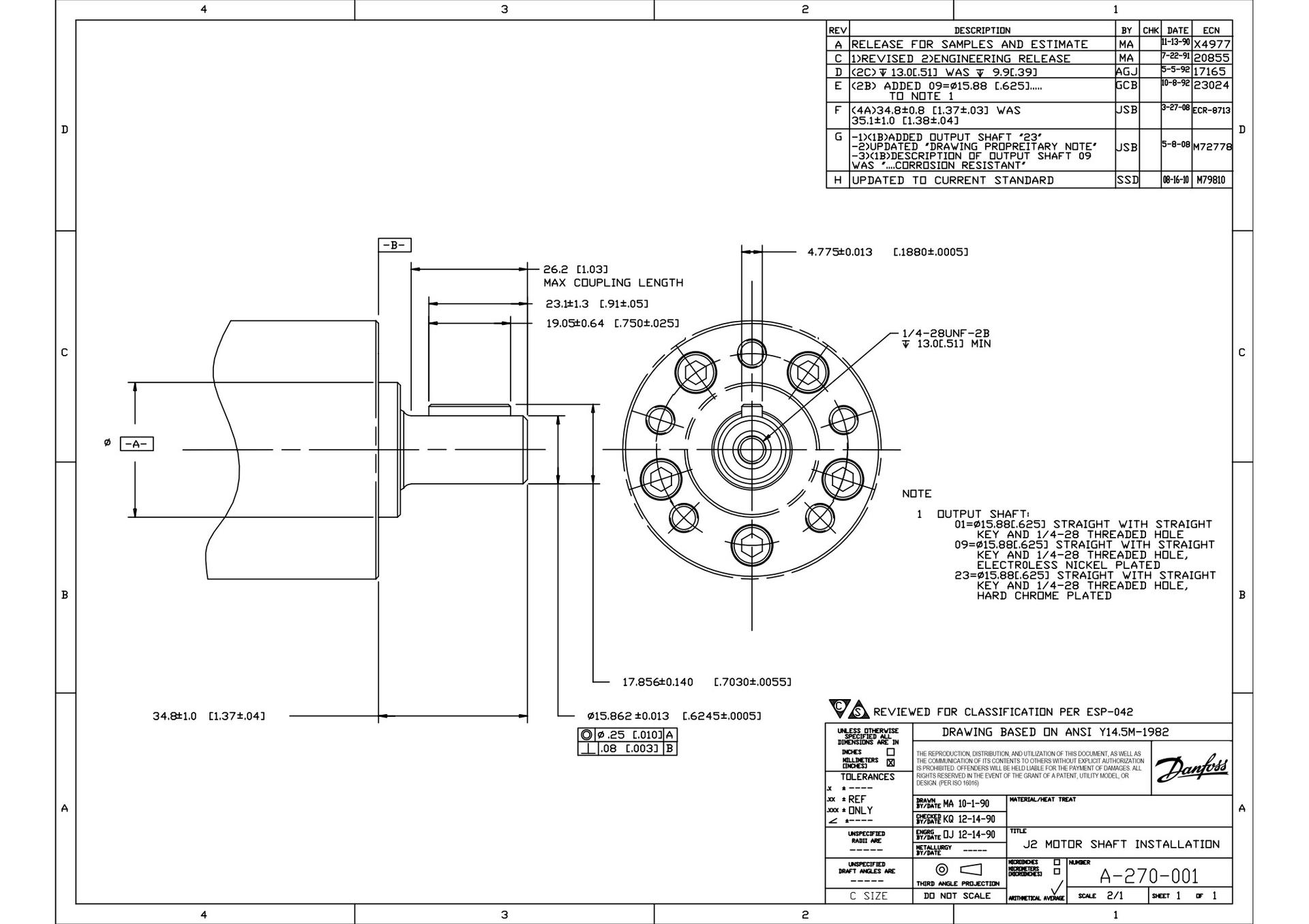 J Series - Shaft Installation - 01, 09 and 23