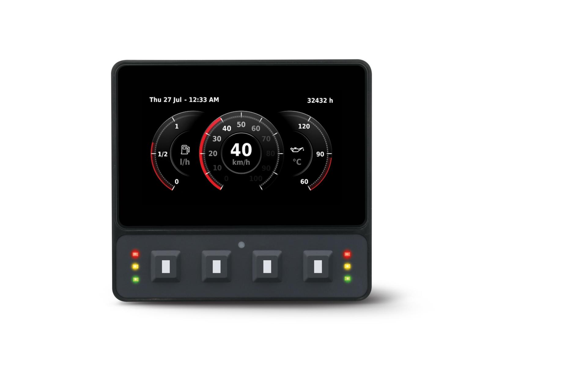 PLUS+1® DM430E Series Display Front view black background